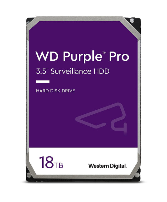 Western Digital 18TB WD Purple Pro Surveillance Internal Hard Drive HDD - SATA 6 Gb/s, 512 MB Cache, 3.5" - WD181PURP