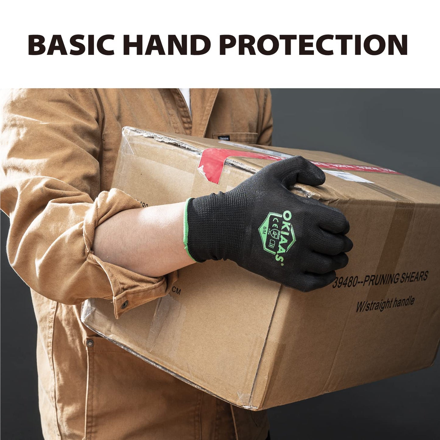 OKIAAS Men's Work Gloves & toolant Balaena Waterproof Winter Gloves - Size Large