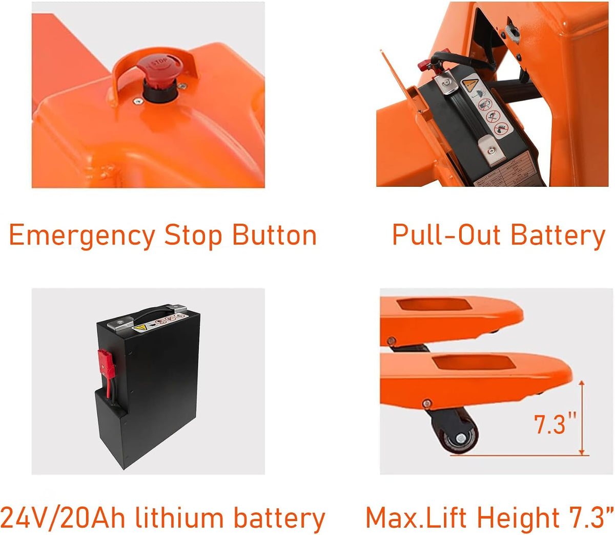 Tory Carrier Electric Pallet Jack, Lithium Battery Powered Pallet Trucks