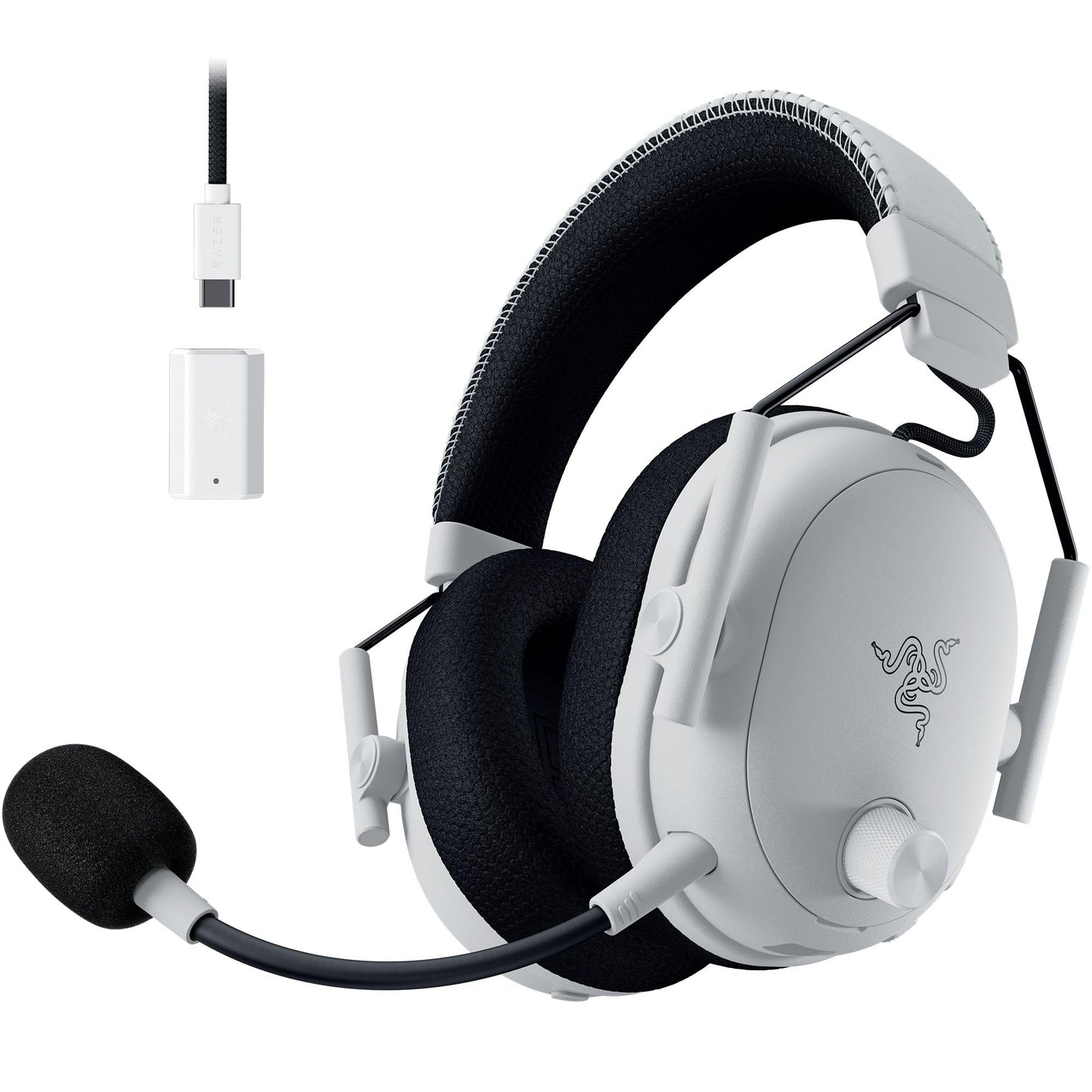 Razer BlackShark V3 Pro Wireless ANC Gaming Headset for PC: Full Band Mic - 50mm Drivers - 2.4 GHz, Bluetooth, USB, 3.5mm - Works with Mac, PS5, Nintendo Switch, Smartphone - 70 Hr Battery - Black