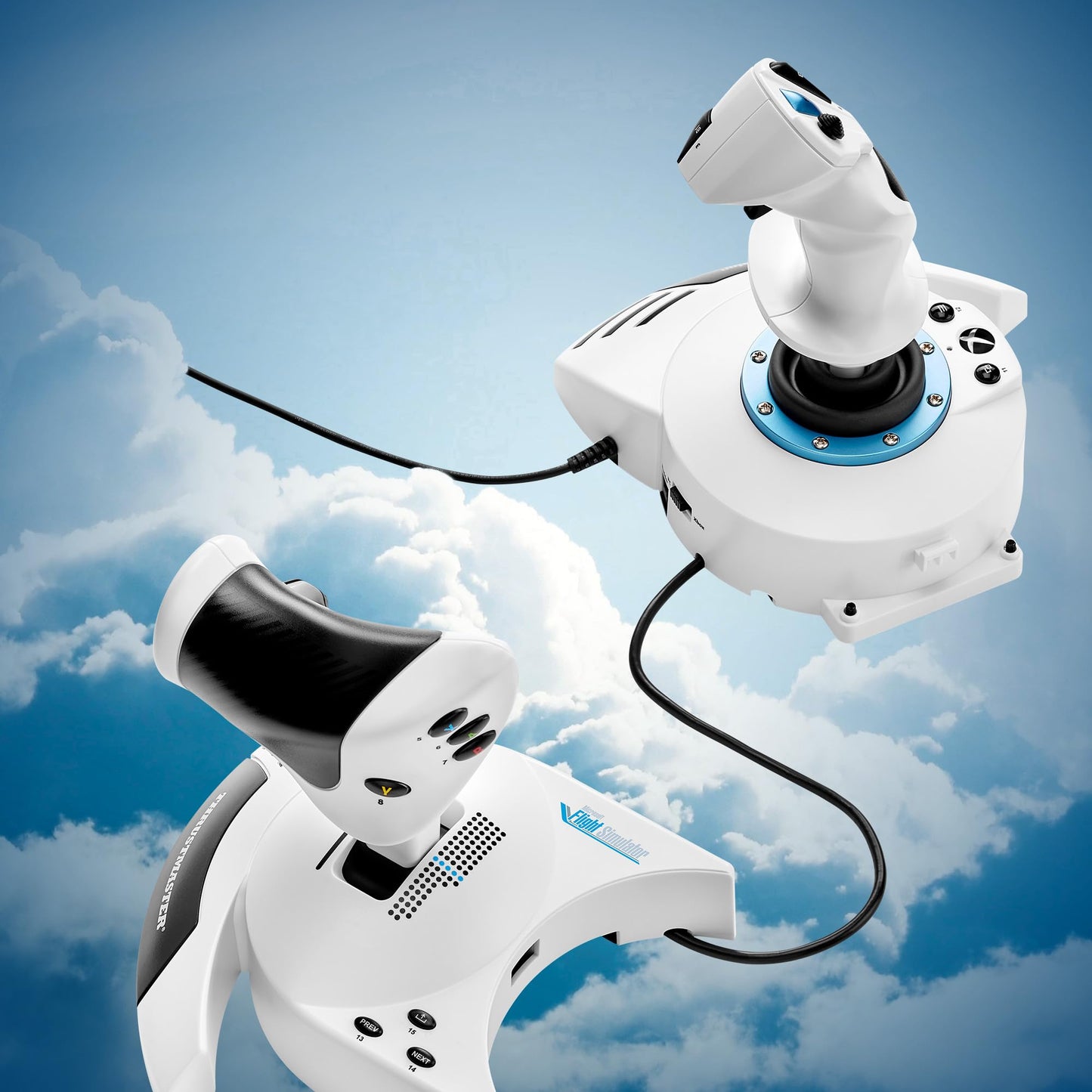 Thrustmaster T-Flight Hotas One Flight Stick & Throttle - XBOX & PC | Detachable design, Officially licensed, adjustable resistance, responsive trigger, 14 programmable buttons, dual rudder