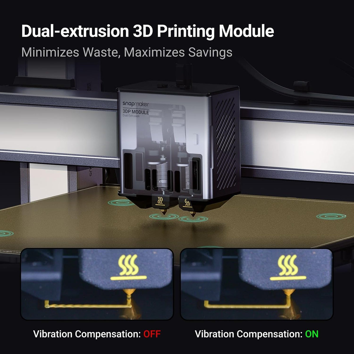 Snapmaker Artisan 3 in 1 3D Printer with Enclosure,Dual Extrusion Printing,10W Laser Engraver & 200W CNC Carving,Large Printing Size 400x400x400mm, Quick-Swap Modular Design