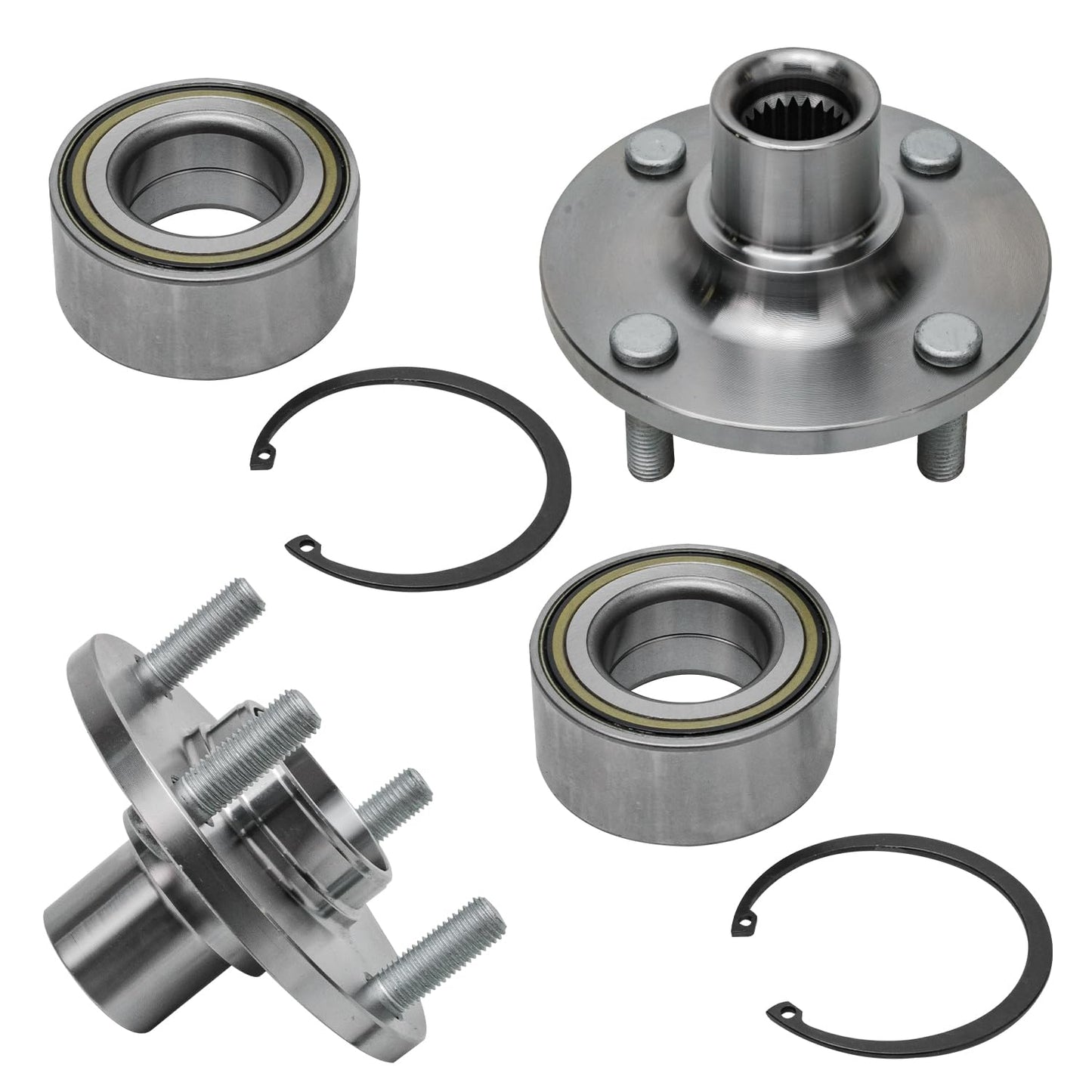 Detroit Axle - 2pc Front Wheel Bearing Hubs for 00-13 Chevy Impala Monte Carlo, 97-08 Pontiac Grand Prix, 06-11 DTS, 05-09 Buick Lacrosse, 06-11 Lucerne, 00-05 Lesabre, Pair Wheel Bearings and Hubs