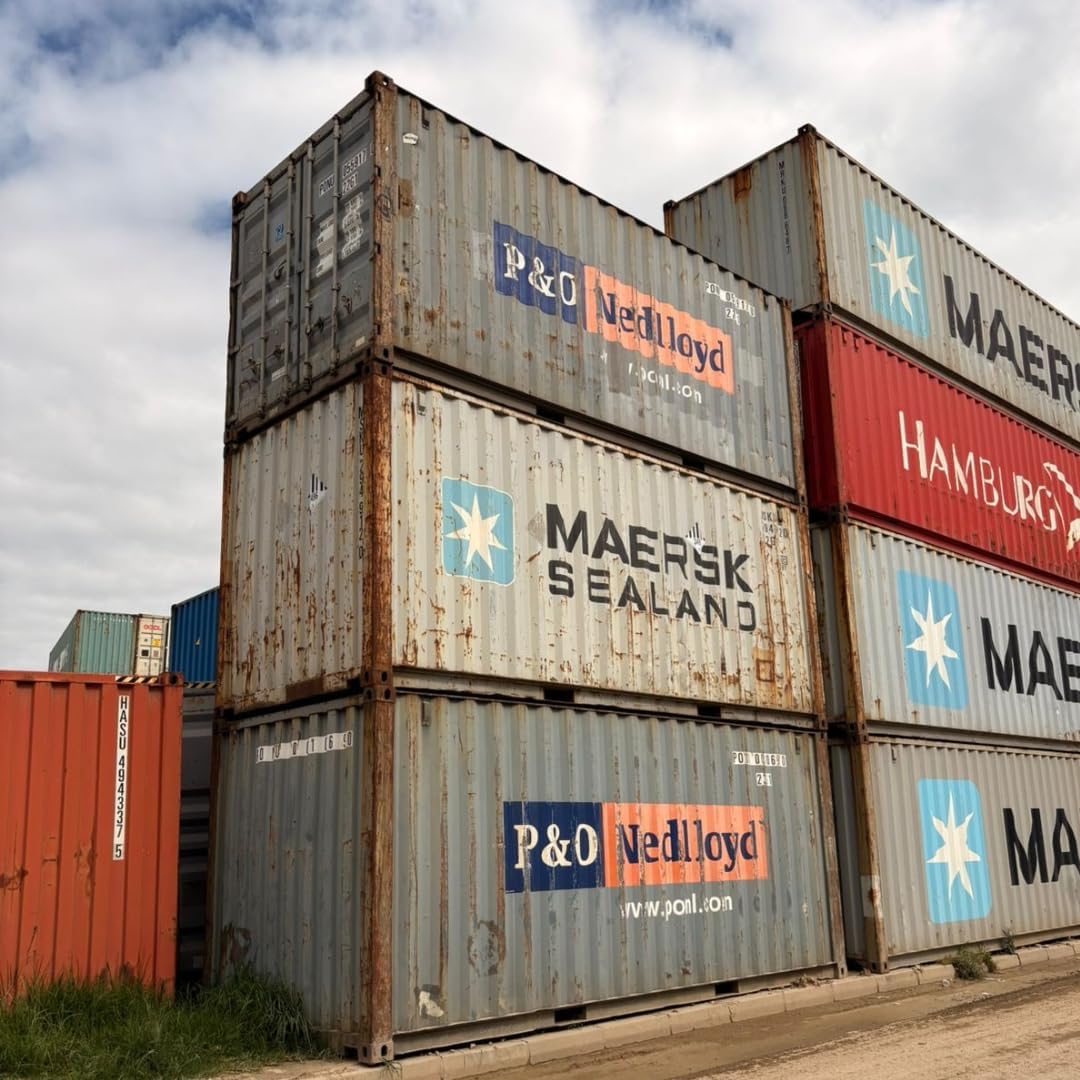 Econtainers 20ft Used Shipping Container – Steel Cargo Storage Unit | Variable Condition | For Storage, Construction, Agriculture & Logistics
