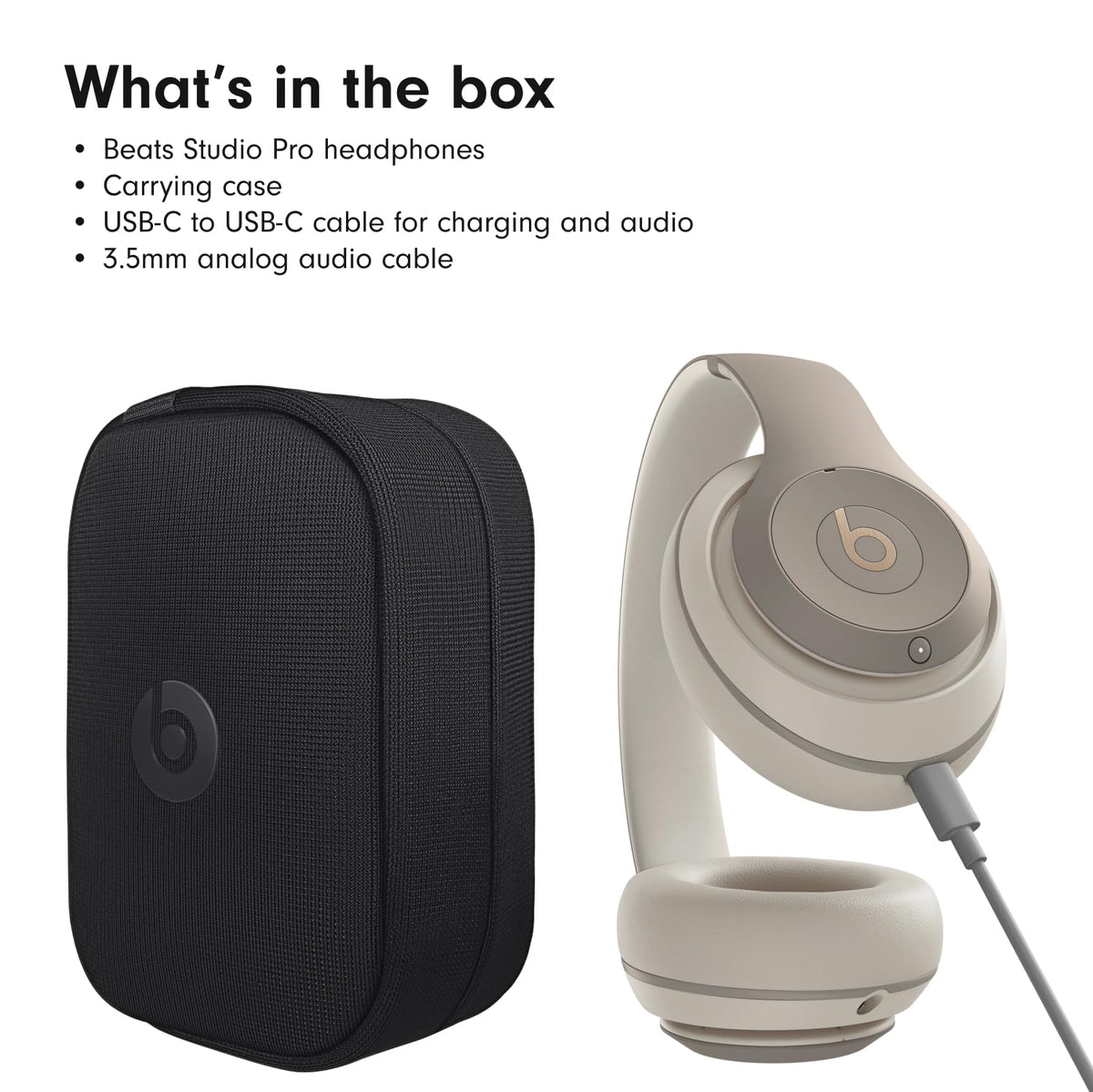 Beats Studio Pro Premium Wireless Over-Ear Headphones- Up to 40-Hour Battery Life, Active Noise Cancelling, Great for Travel & Commuting, USB-C Lossless Audio, Apple & Android Compatible -Black