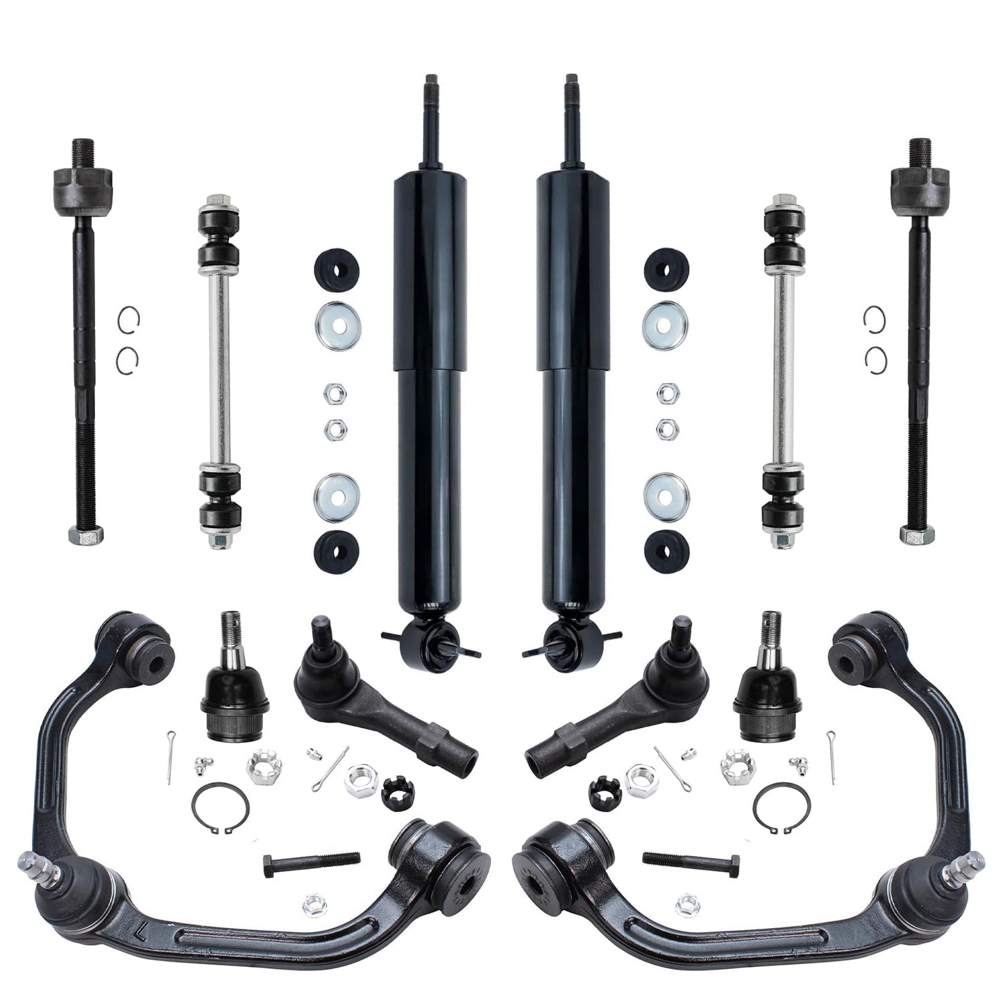 Detroit Axle - Rear Shock Absorbers for 2007-2024 Chevrolet Silverado 1500 | GMC Sierra 1500, 2pc Rear Shock Absorbers Assembly Pair Replacement