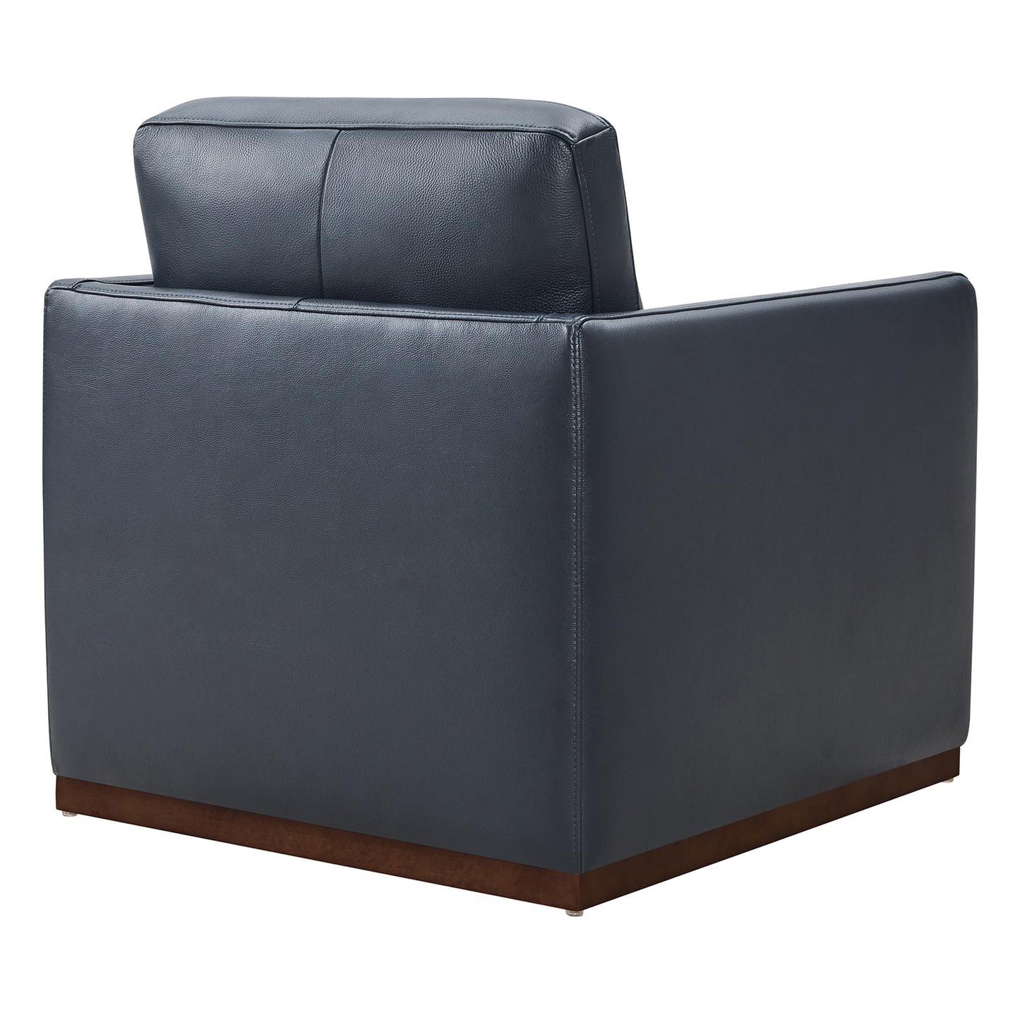 CHITA Genuine Leather Swivel Accent Chair, FSC Certified Mid Century Modern Arm Chair for Living Room and Bedroom, Fully Assembled, Saddle