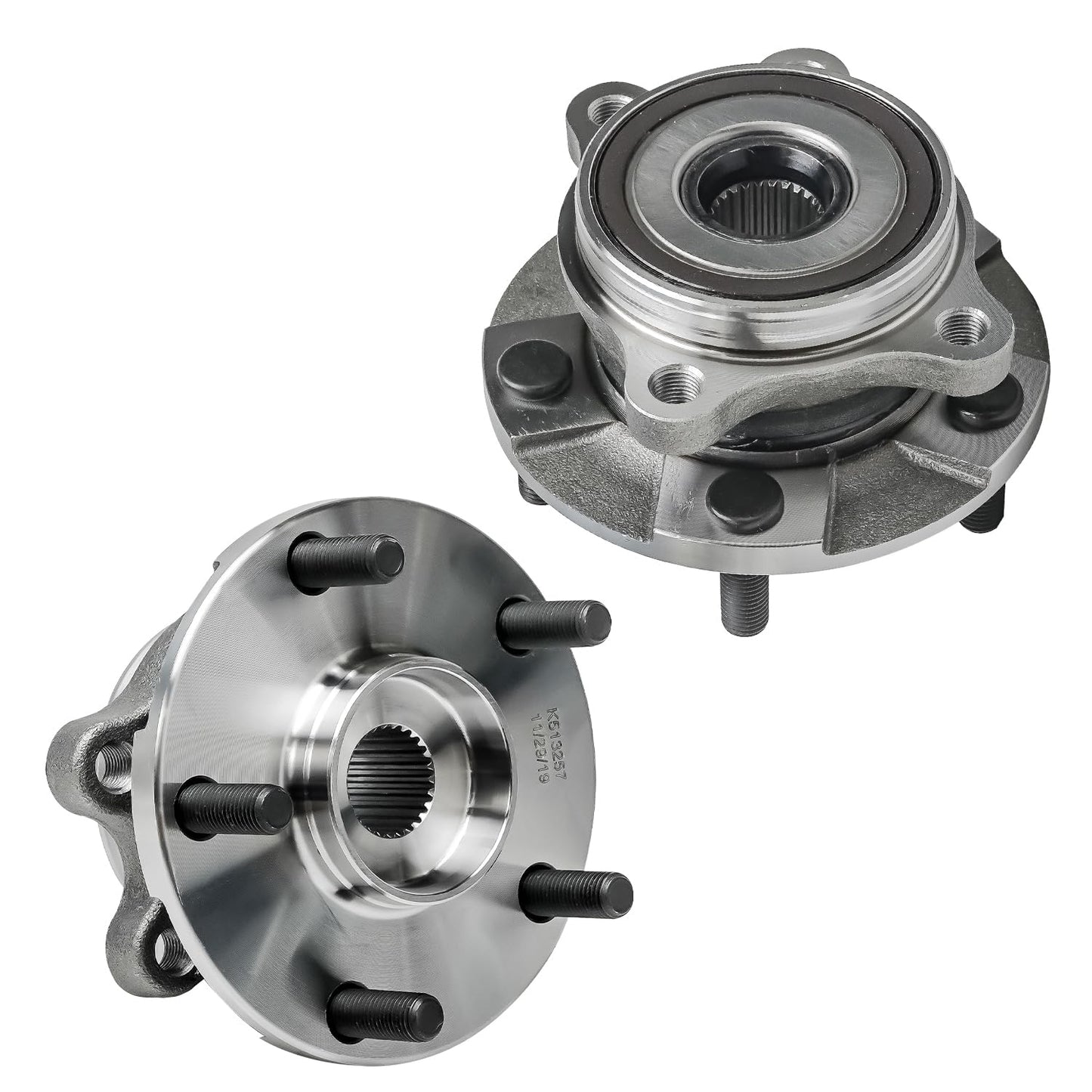 Detroit Axle - 2pc Front Wheel Bearing Hubs for 00-13 Chevy Impala Monte Carlo, 97-08 Pontiac Grand Prix, 06-11 DTS, 05-09 Buick Lacrosse, 06-11 Lucerne, 00-05 Lesabre, Pair Wheel Bearings and Hubs