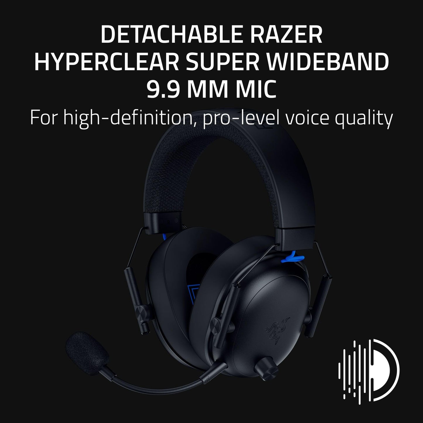 Razer BlackShark V3 Wireless Gaming Headset for PC: 50mm Drivers - Super Wideband Mic - 2.4 GHz, Bluetooth, USB - Works with Mac, PS5, Nintendo Switch, Smartphone - 70 Hr Battery - Black