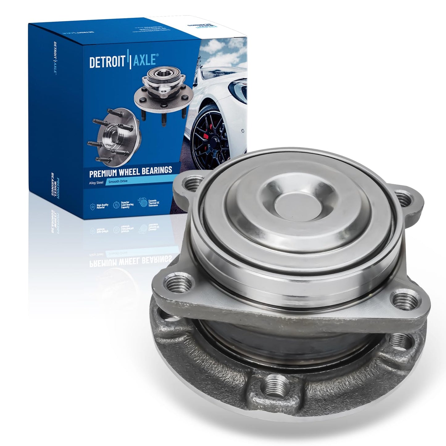 Detroit Axle - 4WD Front Wheel Bearing Hub for Ford F-250 F-350 Super Duty 2011-2016, Replacement 2012 2013 2014 2015 F-250 F-350 Super Duty (SRW Models) Wheel Bearing and Hub Assembly