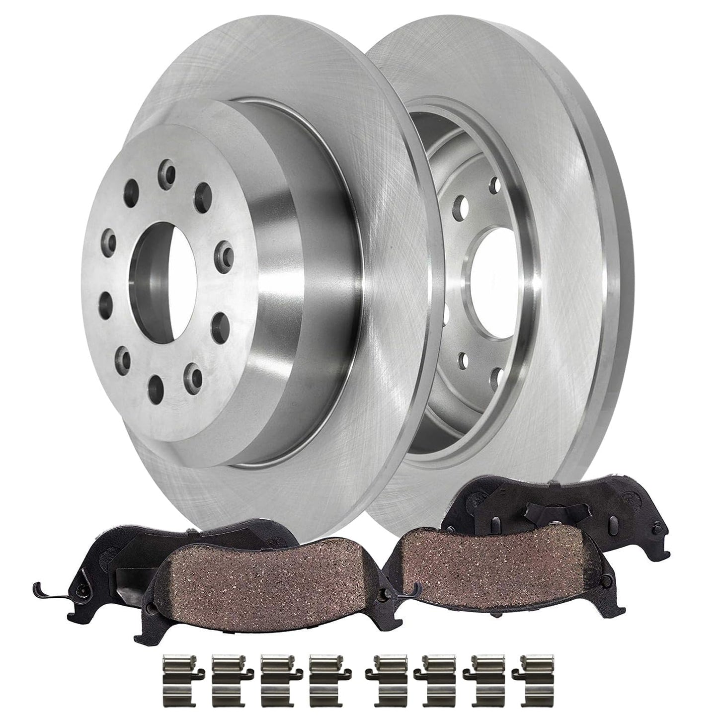 Detroit Axle - Rear Brake Kit for 2018-2020 Chevy Equinox GMC Terrain | Buick Regal TourX 2017-2019 LaCrosse, Disc Brake Rotors Ceramic Brake Pads Replacement 11.34" inch Brake Rotors