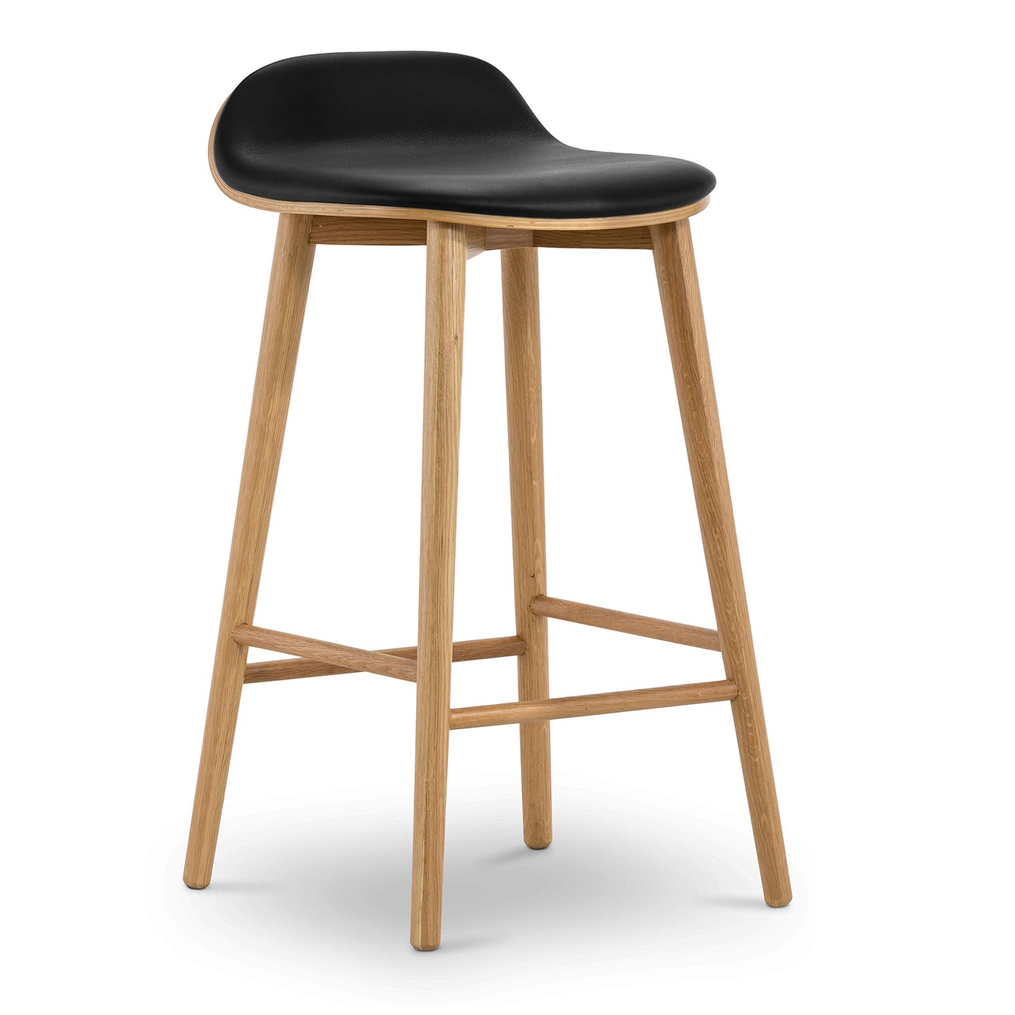 Notello Leather Counter Stool in Oak