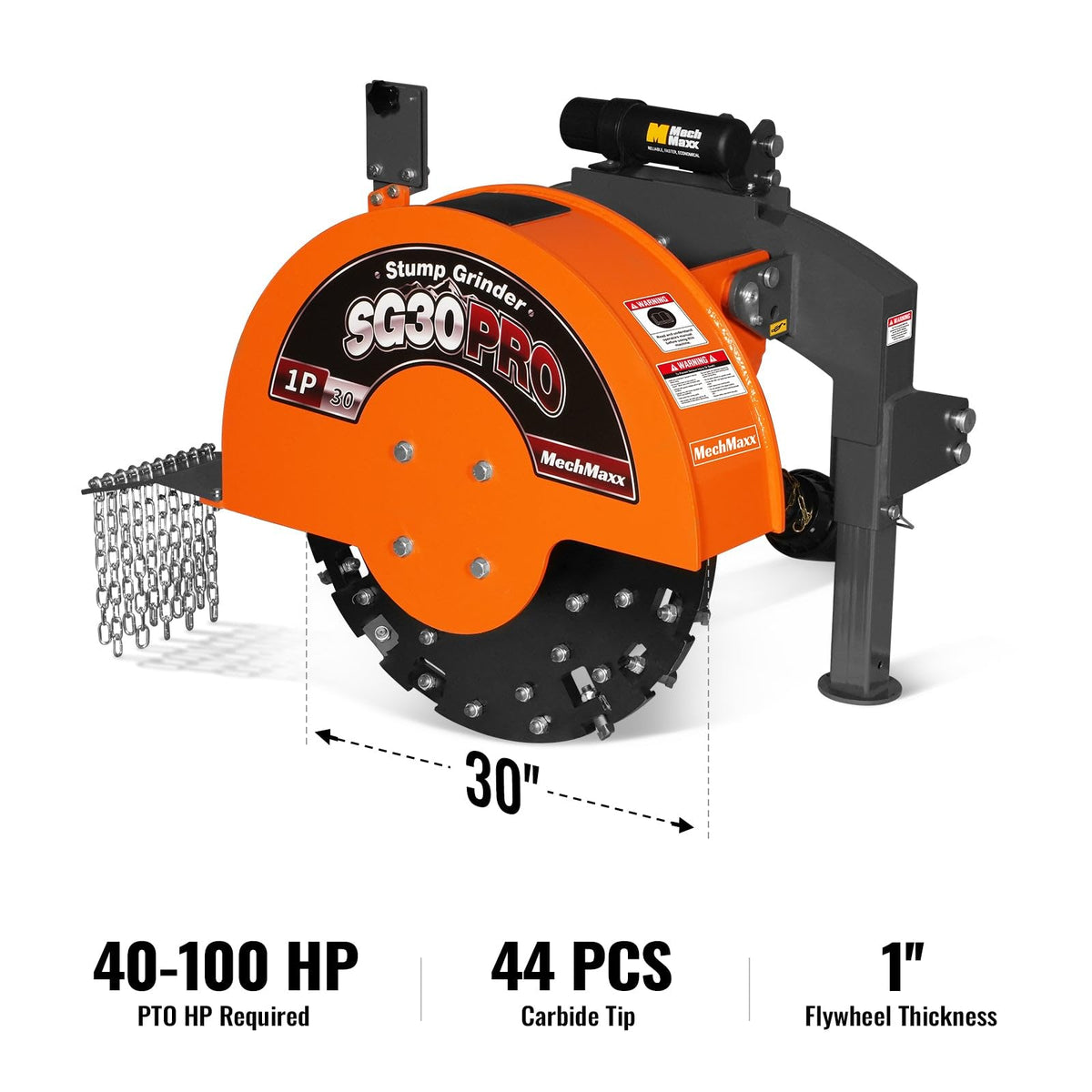 MechMaxx 24" Heavy Duty PTO Powered Stump Root Grinder