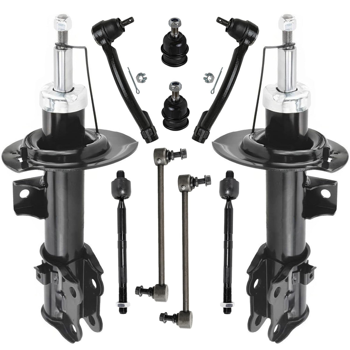 Detroit Axle - Rear Shock Absorbers for 2007-2024 Chevrolet Silverado 1500 | GMC Sierra 1500, 2pc Rear Shock Absorbers Assembly Pair Replacement