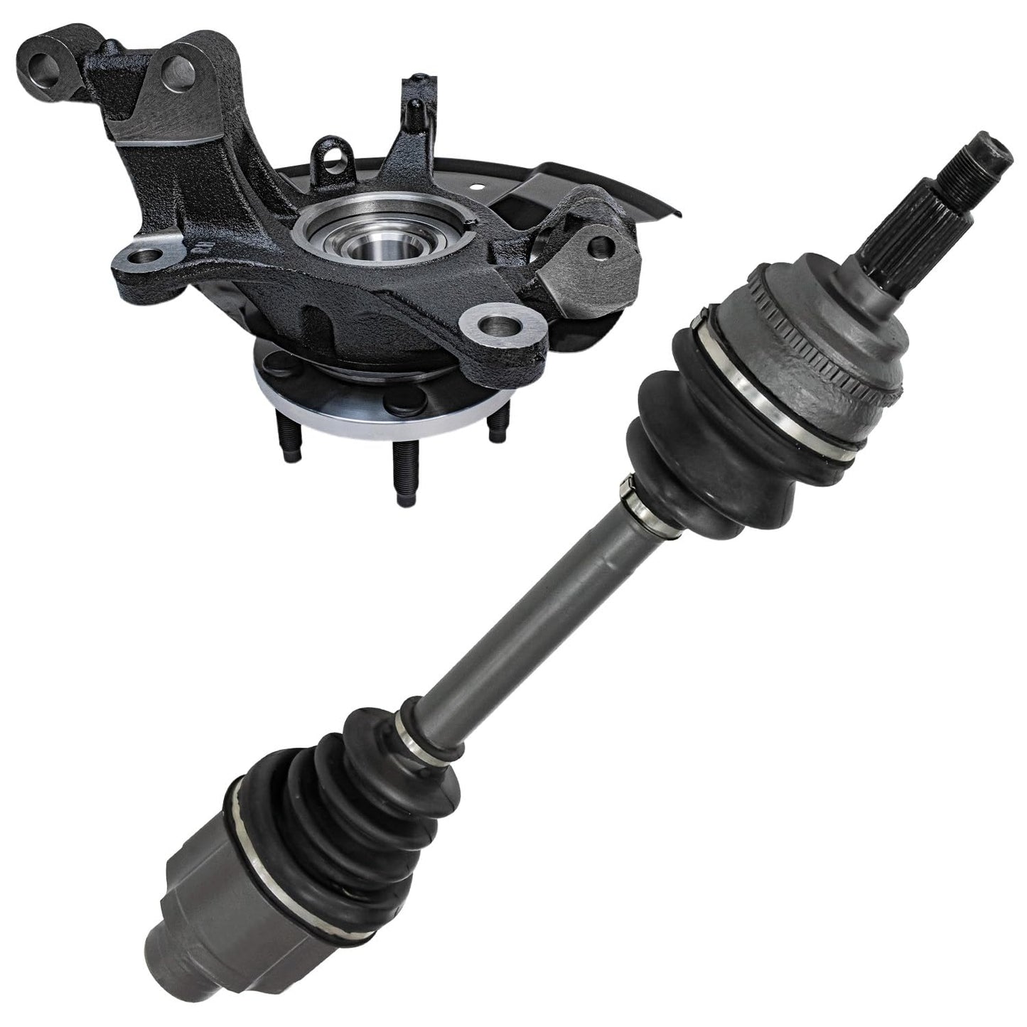 Detroit Axle - 4WD 2 Front CV Axle Shafts for 2007-2020 Chevy Silverado 1500 GMC Sierra Suburban Yukon XL 1500 Tahoe Avalanche Escalade ESV EXT 6 Lugs CV Axle Shafts Assembly Pair Replacement