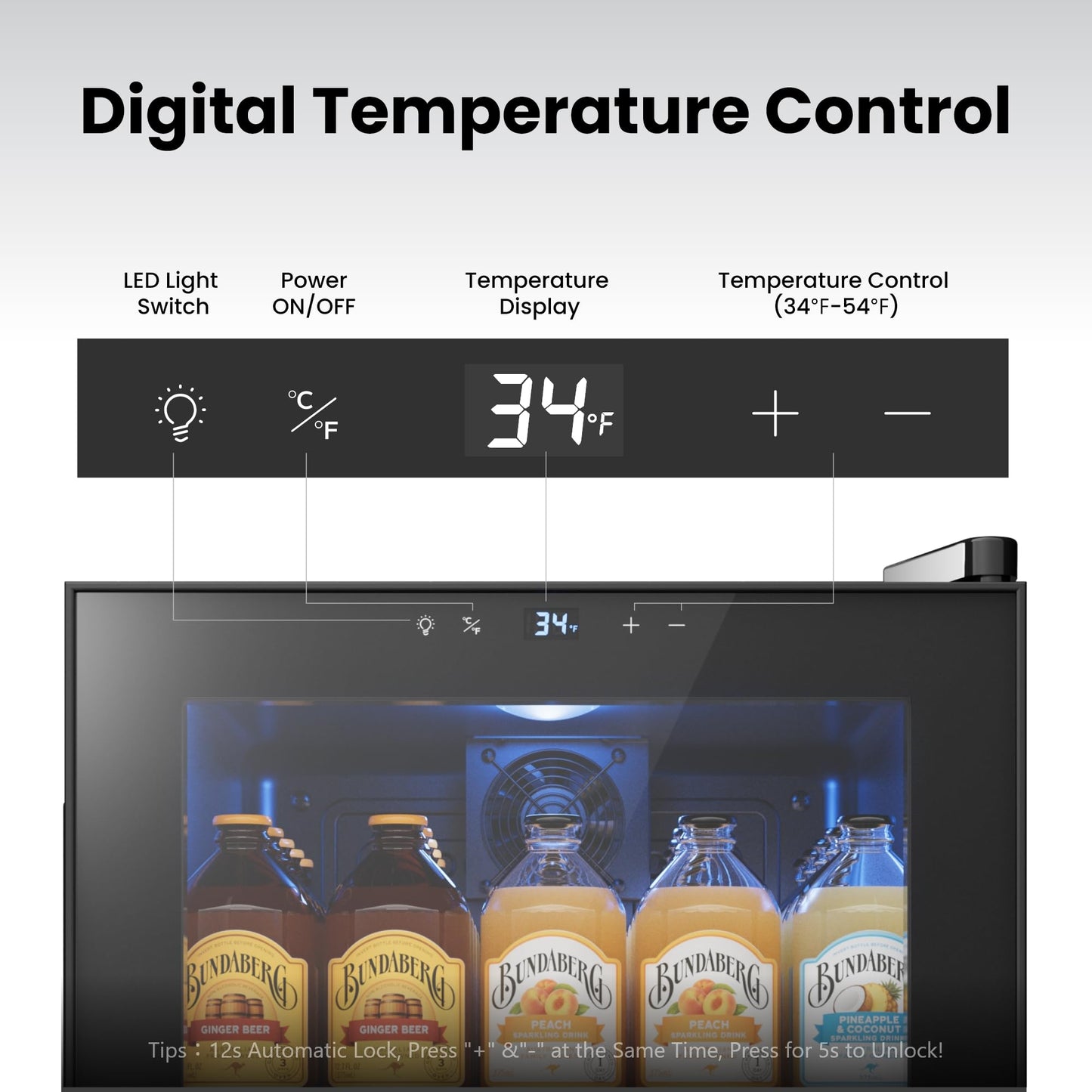Yeego Beverage Refrigerator Cooler, 155 Cans Mini Fridge with Glass Door Beverage Fridge with Adjustable Shelves for Soda Beer or Wine, Beverage Cooler with Digital Temperature Control for Home Office