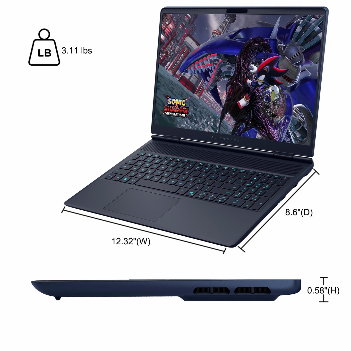 Dell Alienware 16X Aurora Gaming AI Laptop 16" WQXGA 240Hz (100% DCI-P3) Intel 24-core Ultra 9 275HX 32GB RAM 2TB SSD GeForce RTX 5070 (Up to 798 AI Tops) Thunderbolt Win11Pro