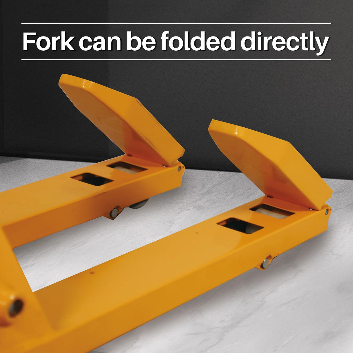 Tory Carrier Mini Pallet Jack Trucks, 2200 lbs Capacity 31.5" x 15" Forks, Small Size Narrow Manual Pallet Lift, Foldable Forks and Handle, Orange