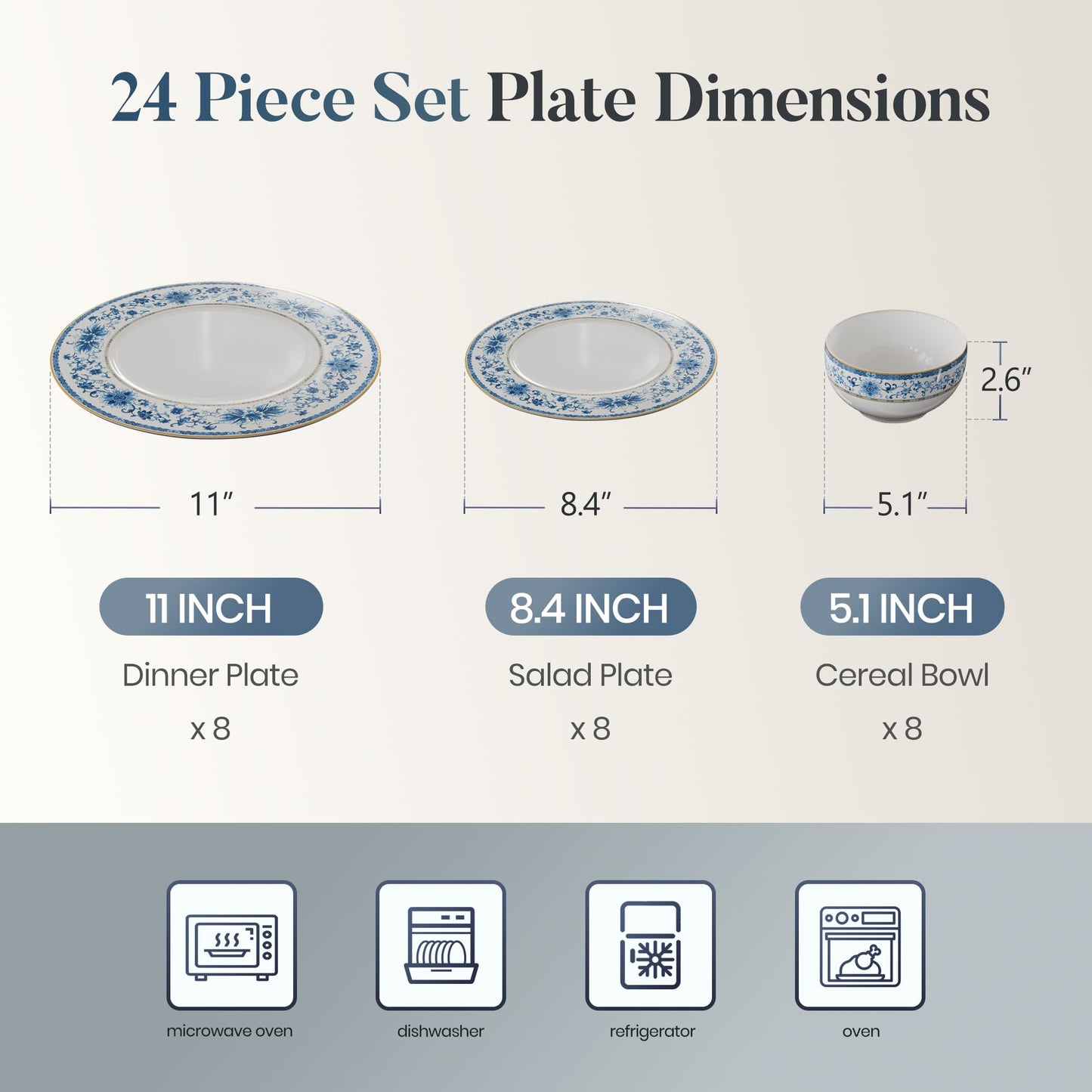 Kitchen Academy Bone China Dinnerware Set Service for 4, 12-Pieces Porcelain Lightweight Plates and Bowls Sets, Scratch Resistant kitchen Dish Set, Wedding & Housewarming Gift, White