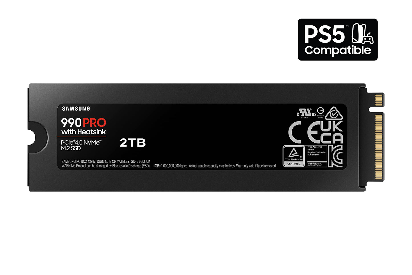 Samsung 990 PRO SSD 2TB NVMe M.2 PCIe Gen4, M.2 2280 Internal Solid State Hard Drive, Seq. Read Speeds Up to 7,450 MB/s for High End Computing, Gaming, and Heavy Duty Workstations, MZ-V9P2T0B/AM