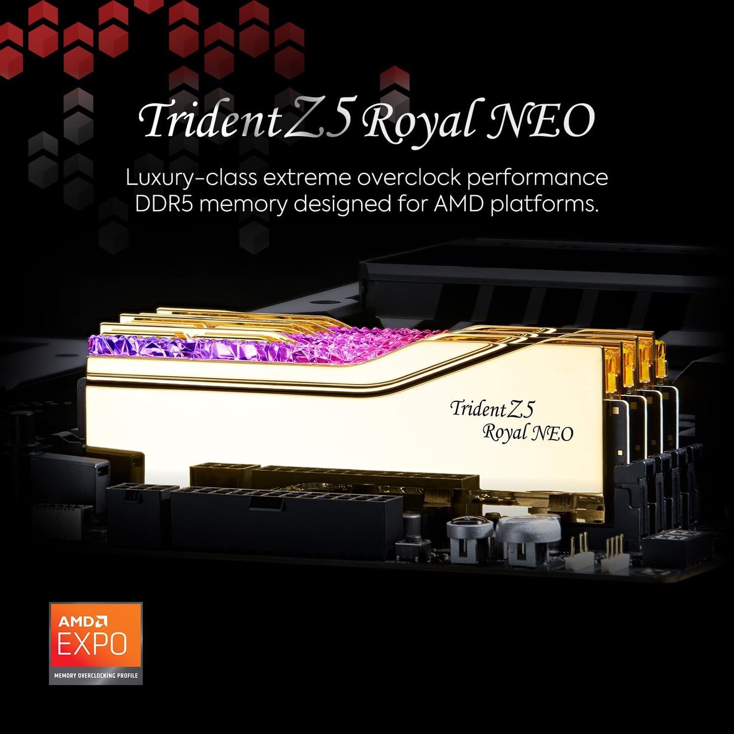G.SKILL Trident Z5 Royal Neo Series DDR5 RAM (AMD EXPO) 32GB (2x16GB) 6000MT/s CL28-36-36-96 1.40V Desktop Computer Memory U-DIMM - Silver (F5-6000J2836G16GX2-TR5NS)