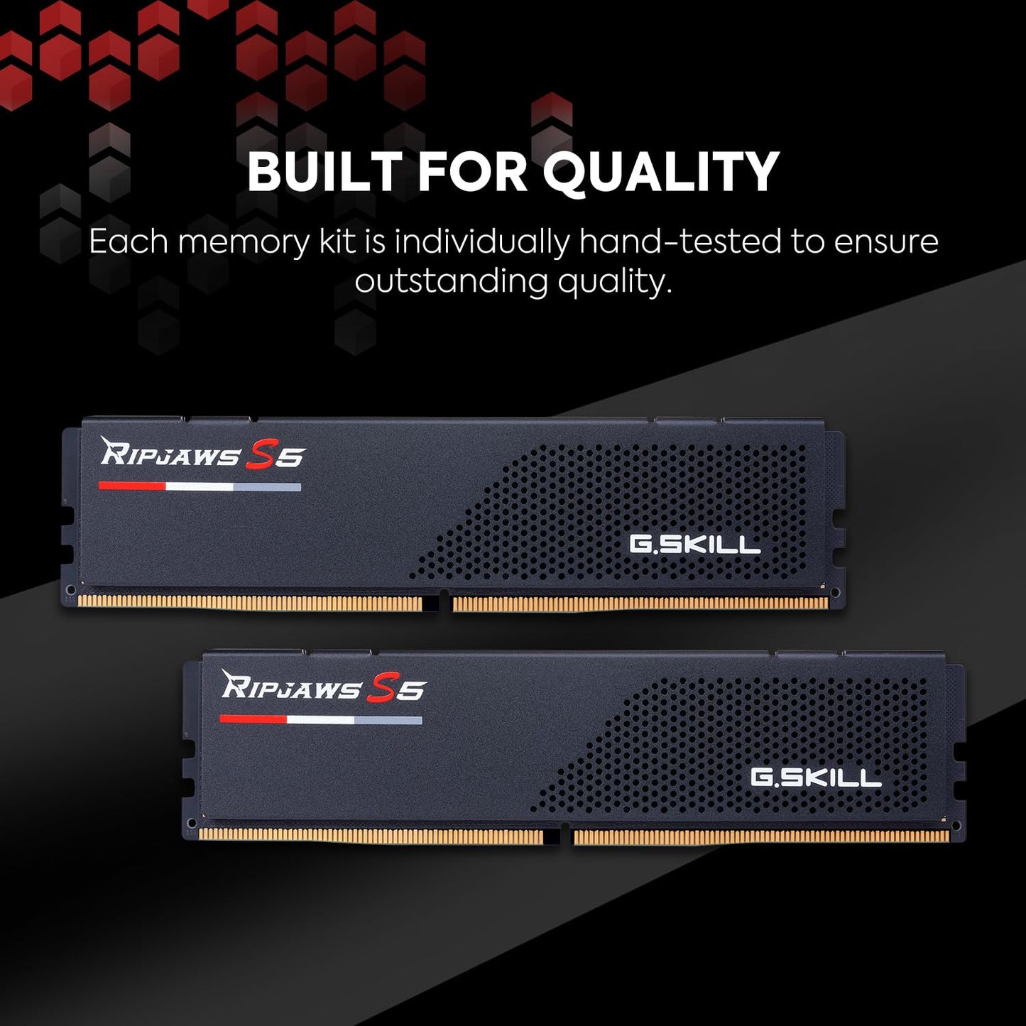 G.SKILL Ripjaws S5 Series DDR5 RAM (Intel XMP 3.0 & AMD Expo) 32GB (2x16GB) 6000MT/s CL36-36-36-96 1.35V Desktop Computer Memory U-DIMM - Matte Black (F5-6000J3636F16GX2-RS5K)