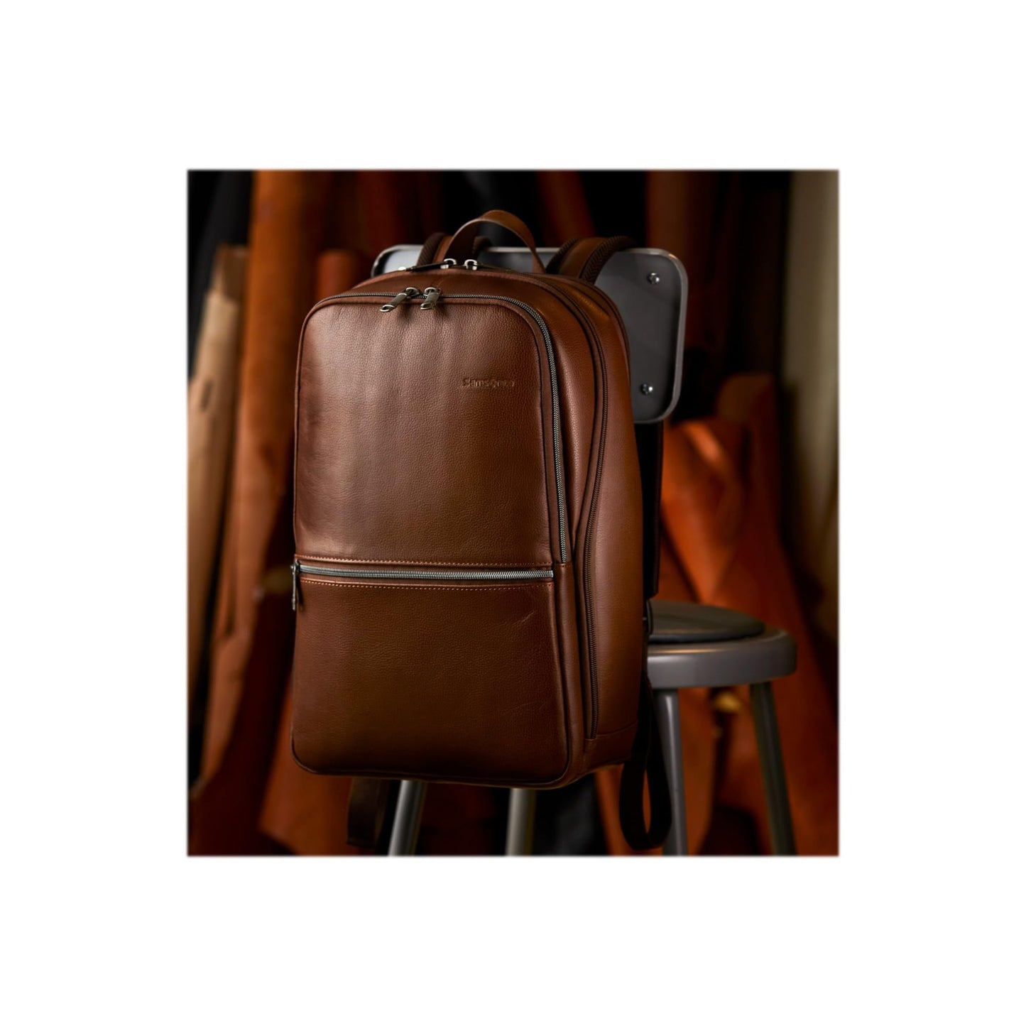 Samsonite Classic Leather Slim Backpack