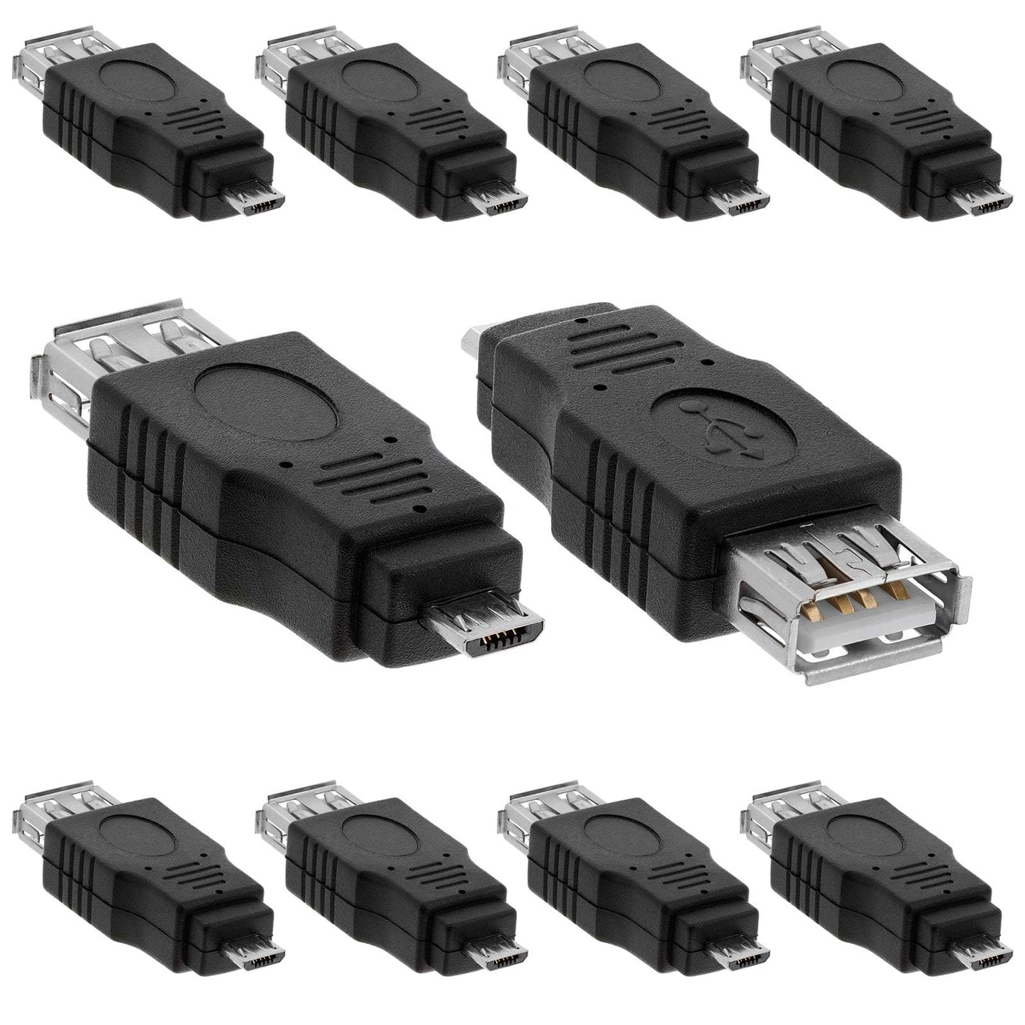 Cmple - 90 Degree USB 3.0 Male to Female Adapter Up Right Angle USB A Plug to Jack Connector Converter Extender for PC Laptop Hard Drive Keyboard Mouse Charger - 10 Pack