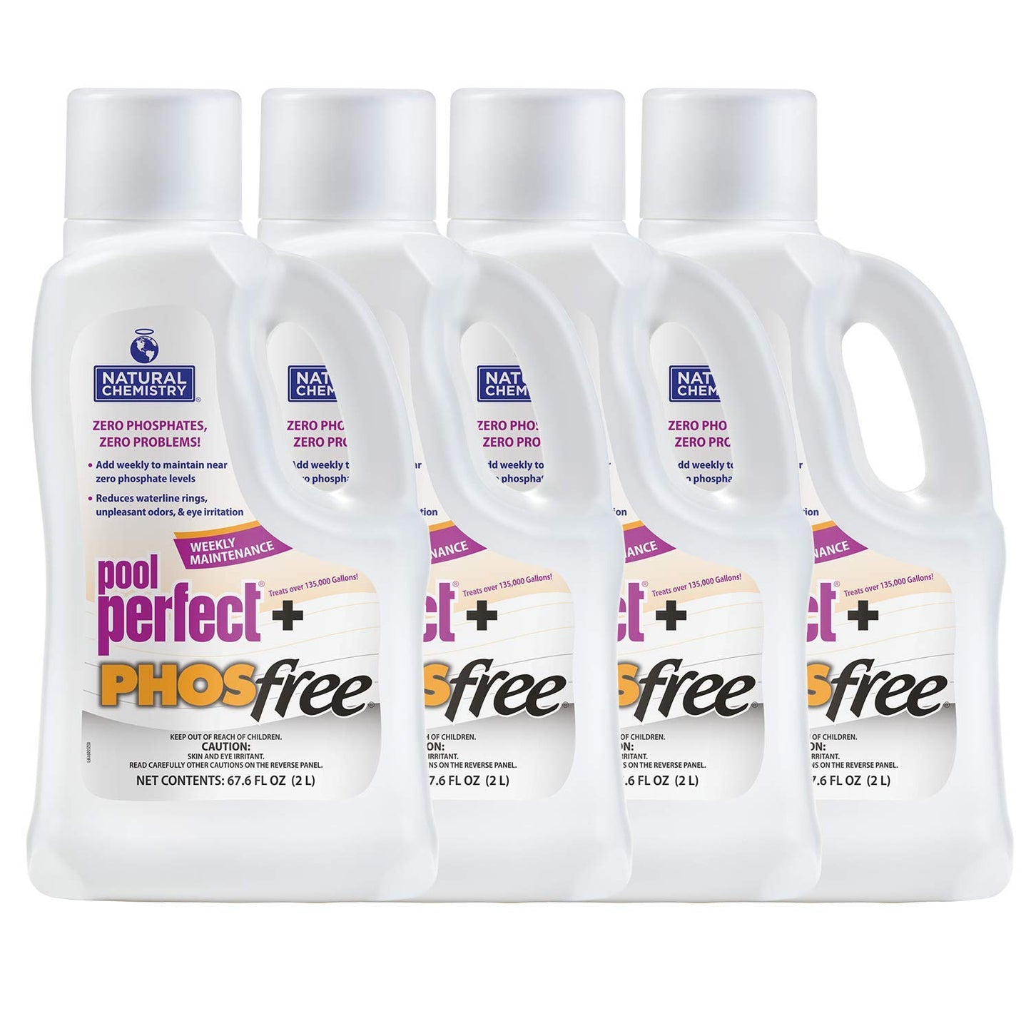 Natural Chemistry Pool Perfect + Phosfree, 3 Liter, Single Pack | Phosphate Remover, Reduces Waterline Rings, Unpleasant Odors & Eye Irritation