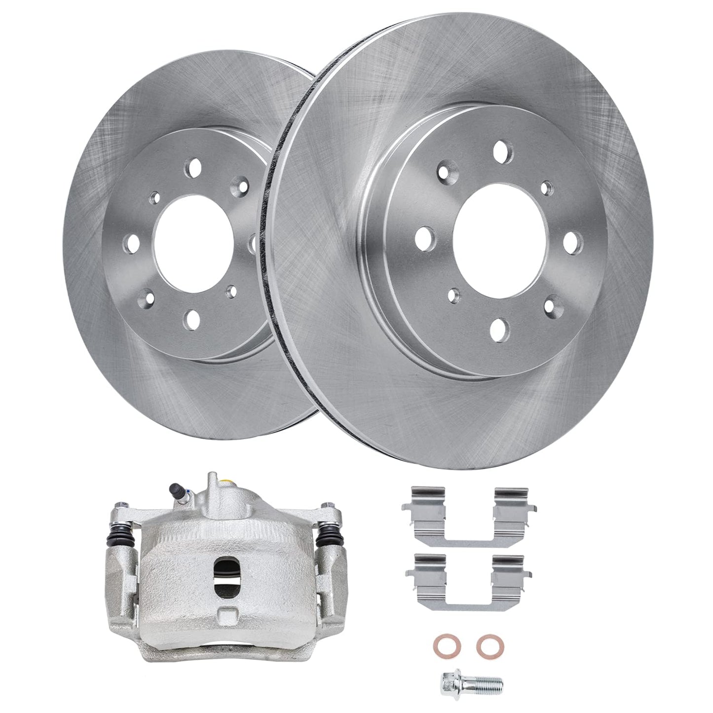 Detroit Axle - Front Brake Kit for 07-17 Toyota Lexus Camry ES350, 08-18 Avalon ES300h, 2008 2009 2010 2011 2012 2013 2014 2015 2016 2017 2018 Replacement Brakes Rotors Ceramic Brake Pads