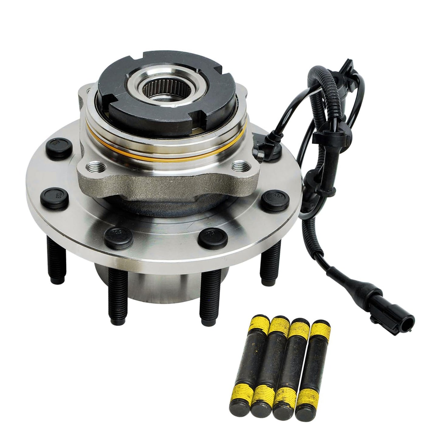 Detroit Axle - 4WD Front Wheel Bearing Hub for Ford F-250 F-350 Super Duty 2011-2016, Replacement 2012 2013 2014 2015 F-250 F-350 Super Duty (SRW Models) Wheel Bearing and Hub Assembly