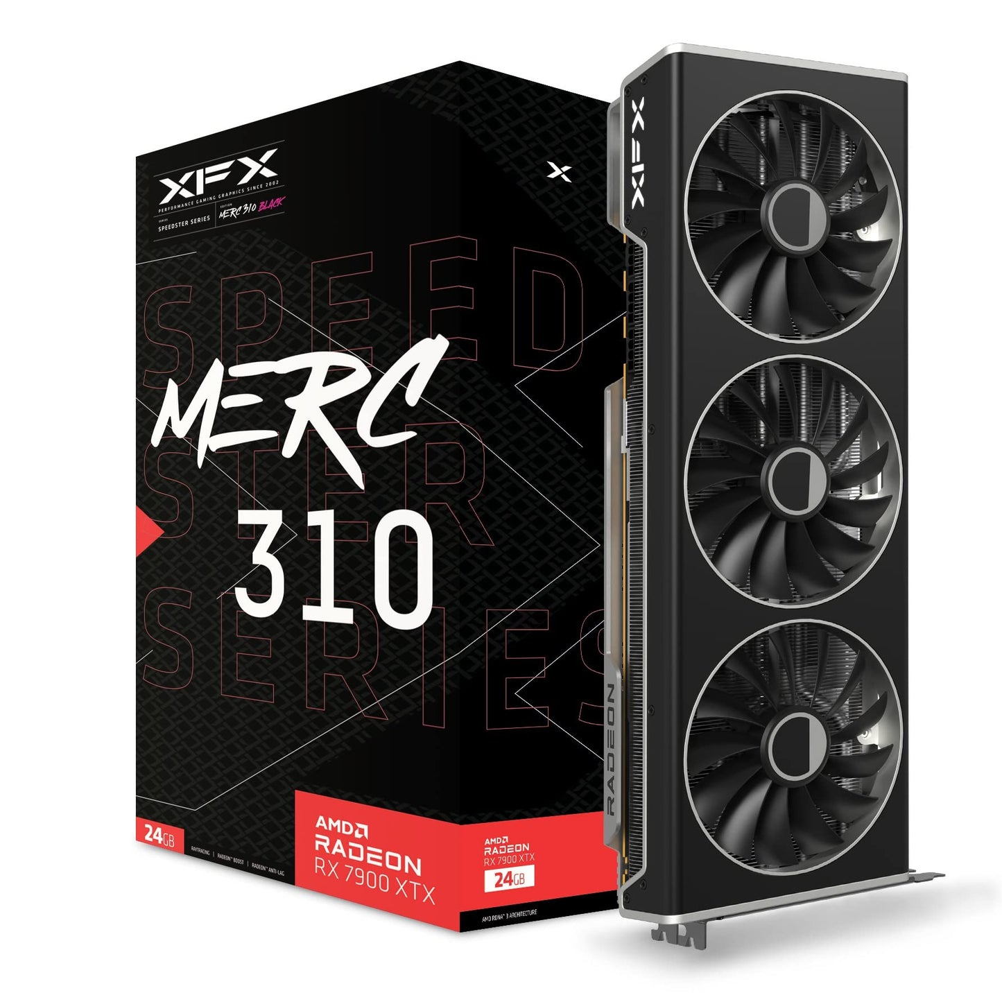 XFX Quicksilver AMD Radeon RX 9070XT Gaming Edition with 16GB GDDR6 HDMI 3xDP, RDNA 4 RX-97TQICKBA, Graphics Card, Compatible with Desktop PCs