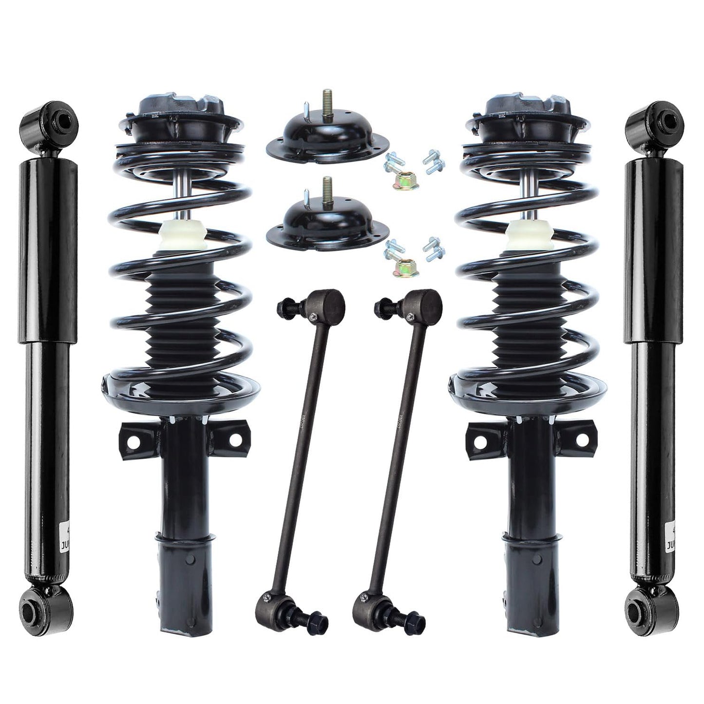 Detroit Axle - 6pc Struts Shocks Kit for 2014-2018 Chevy Silverado 1500 GMC Sierra 1500, 2 Front Struts w/Coil Springs 2 Sway Bars 2 Rear Shock Absorbers 2015 2016 2017 Replacement Suspension
