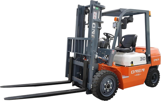 ONEN Diesel Forklift 3.5 Tons 7716 LBS Capacity 42KW/2400 Engine Powered High-Lift Fork Lift 4.5m 14.76 ft Lifting Height Stacker 3500kg Pallet Lift Truck Material Handler with 4 ft Length Forks