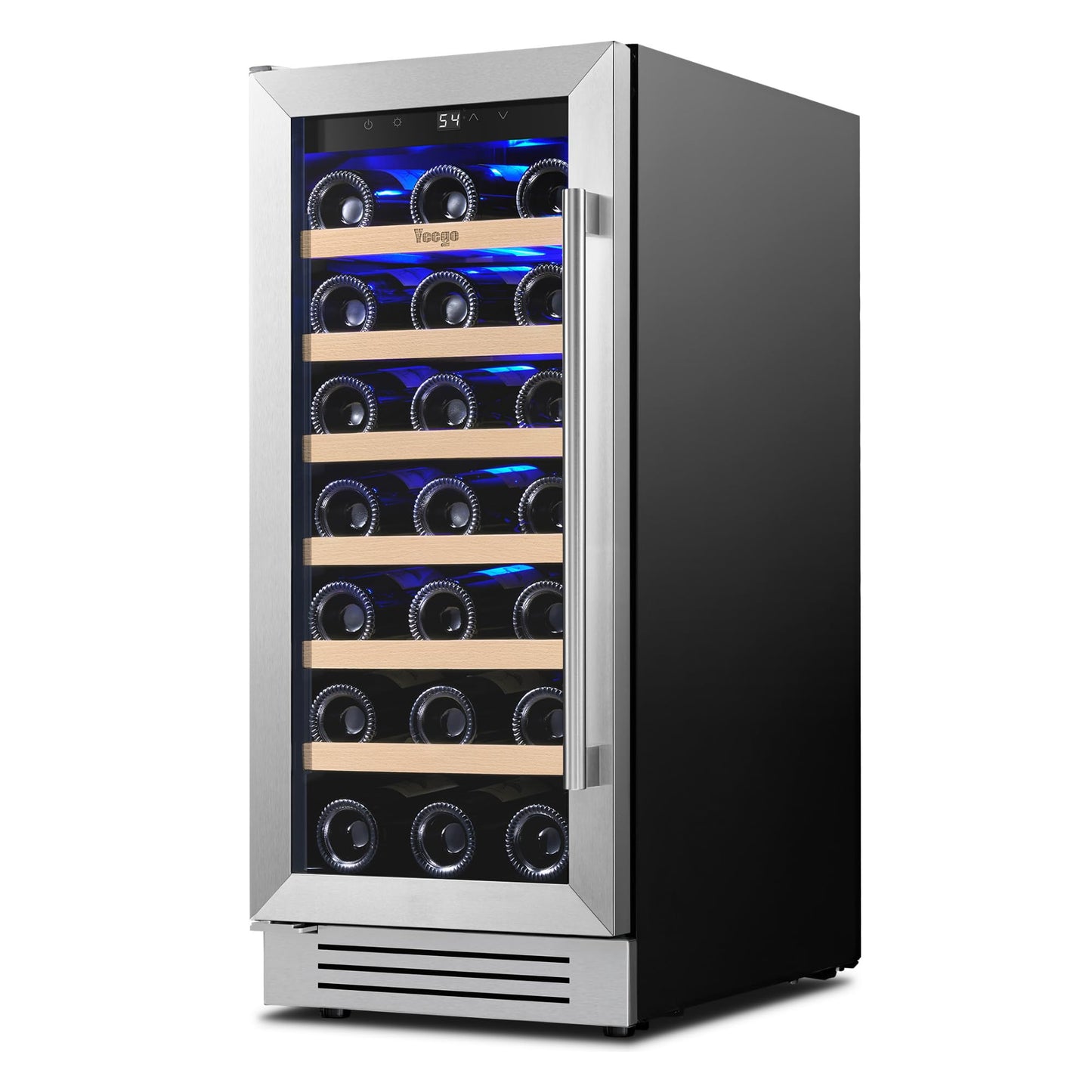 Yeego 24'' Wine Cooler Refrigerator - 52 Bottles Wine Fridge, 40-65°F Dual Zone Wine Refrigerator With Glass Door, Built-In/Freestanding/Under Counter, Adjustable Shelves Fridge for Home Bar Office