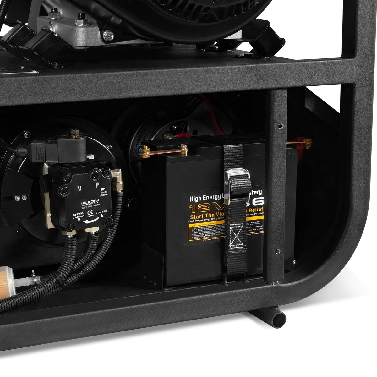 MechMaxx 4000 PSI 4 GPM Kohler E-Start Engine Hot Water Pressure Washer Skid Mounted with 245 Gal Tank, Model HPW40KBT