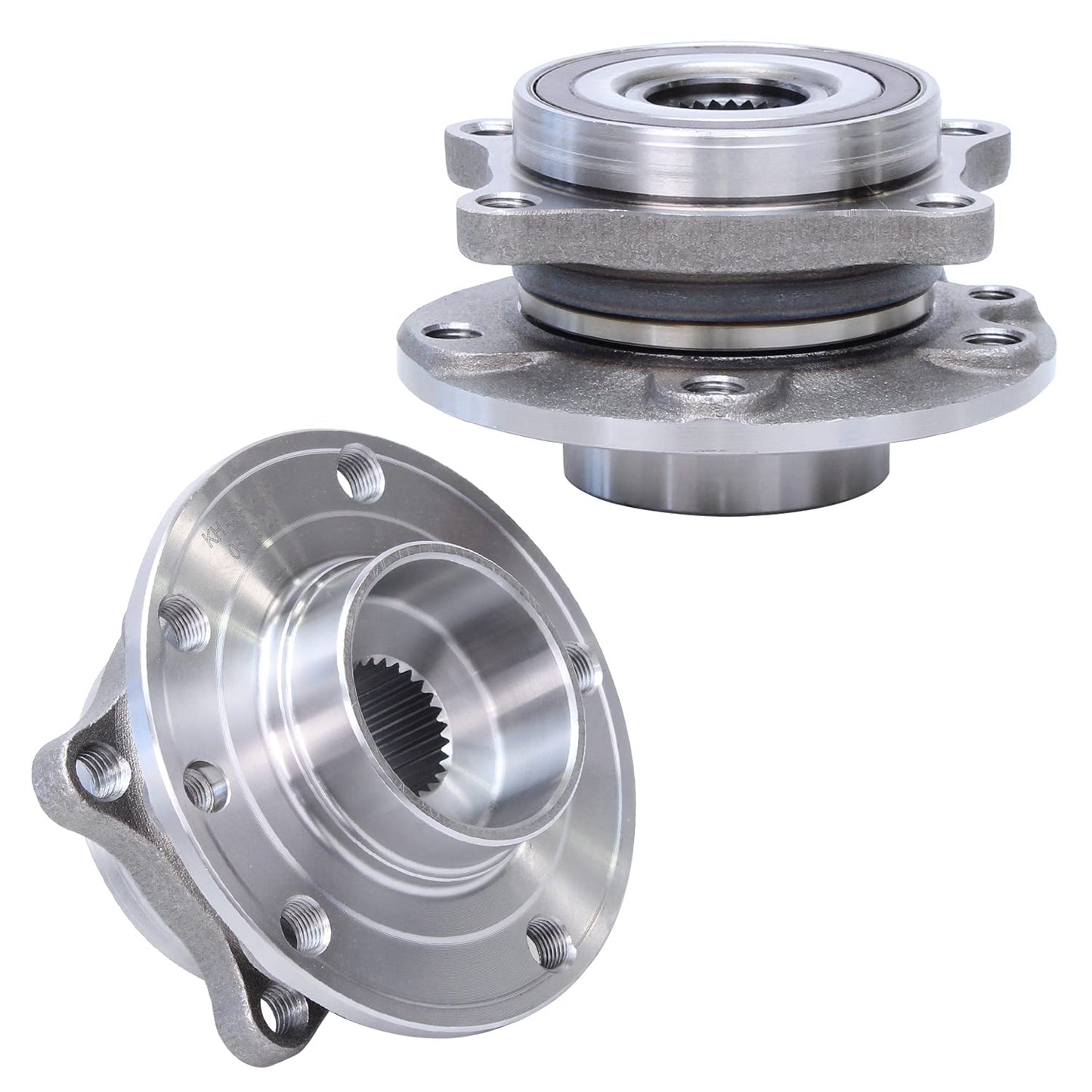 Detroit Axle - 2pc Front Wheel Bearing Hubs for 00-13 Chevy Impala Monte Carlo, 97-08 Pontiac Grand Prix, 06-11 DTS, 05-09 Buick Lacrosse, 06-11 Lucerne, 00-05 Lesabre, Pair Wheel Bearings and Hubs