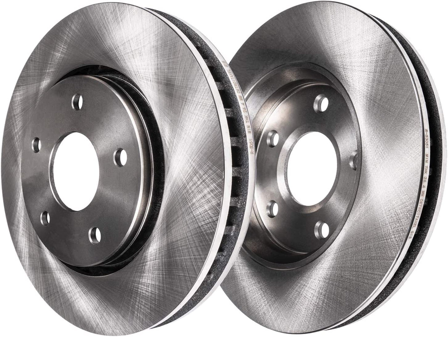 Detroit Axle - Front Brake Kit for 2003-2010 Honda Accord Disc Brake Rotors Ceramic Brakes Pads w/Hardware 2004 2005 2006 2007 2008 2009 Replacement [11.10 inch Rotors]