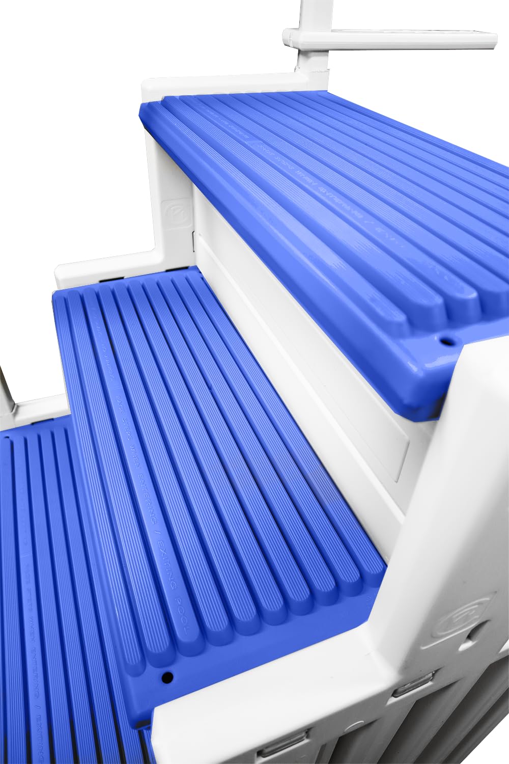 Confer Plastics Step-1X: Sturdy Above Ground Entry System with Dual Handrails and Slip-Resistant Steps, Easy Installation, Supports up to 400 lbs - Proudly Made in USA. Warm Grey with Grey Treads