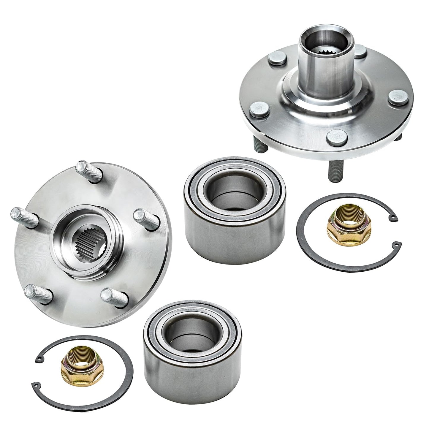 Detroit Axle - Pair 2WD Front Wheel Bearing Hub Assembly for 99-06 Chevy Silverado Sierra 1500, 00-06 Suburban 1500 Tahoe Yukon GMC Yukon XL 1500, 02-06 Cadillac Escalade 6 Lugs [with ABS]