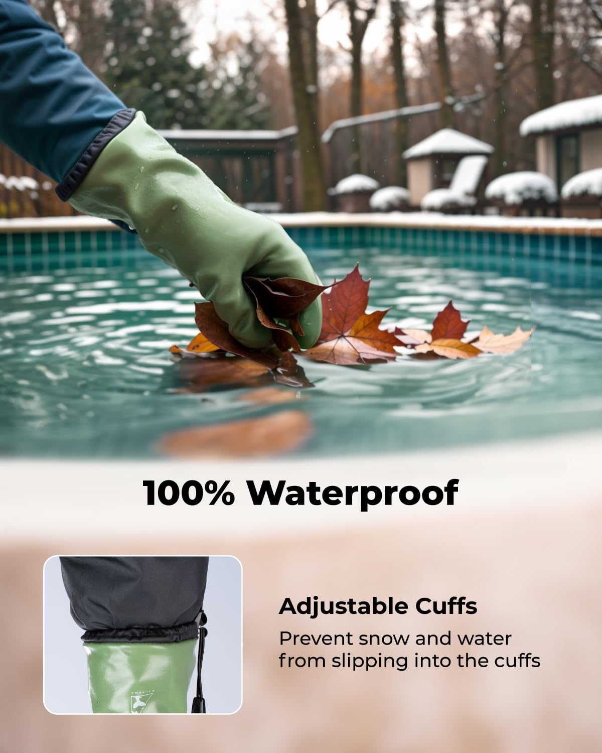OKIAAS Men's Work Gloves & toolant Balaena Waterproof Winter Gloves - Size Medium