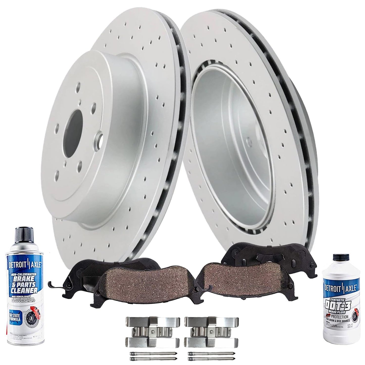 Detroit Axle - Rear Brake Kit for 2009-2019 Toyota Corolla 2010 2011 2012 2013 2014 2015 2016 2017 2018 Brake Drums Brakes Shoes Rear Replacement