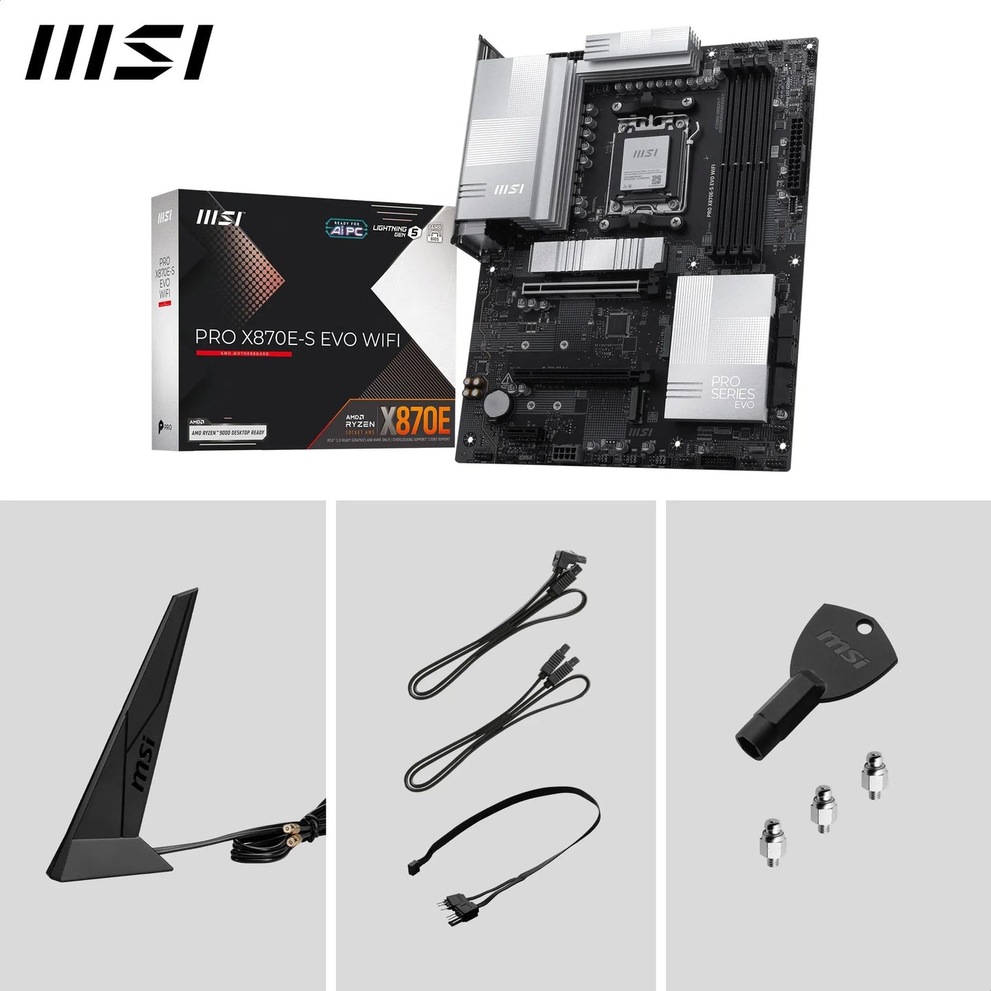 MSI MPG X870E Carbon WiFi Gaming Motherboard (AMD Ryzen 9000/8000/7000 Series Processors, AM5, DDR5, PCIe 5.0, M.2 Gen5, SATA 6Gb/s, USB 40Gbps, HDMI, Wi-Fi 7, Bluetooth 5.4, 5Gbps LAN, ATX)