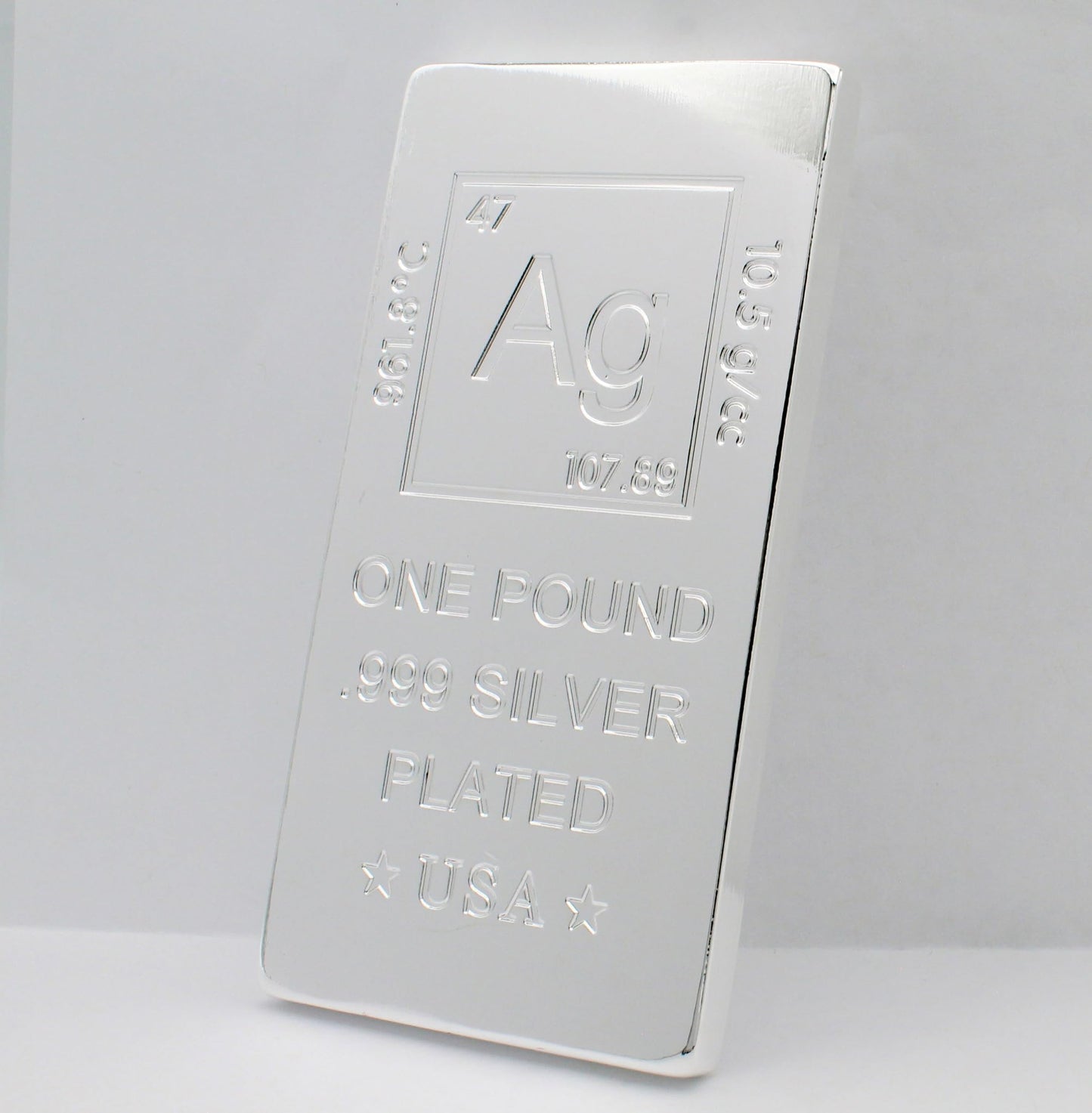 1 Pound Copper Bar Ingot Paperweight - 999 Pure Chemistry Element Design with Certificate of Authenticity by Mint State Gold