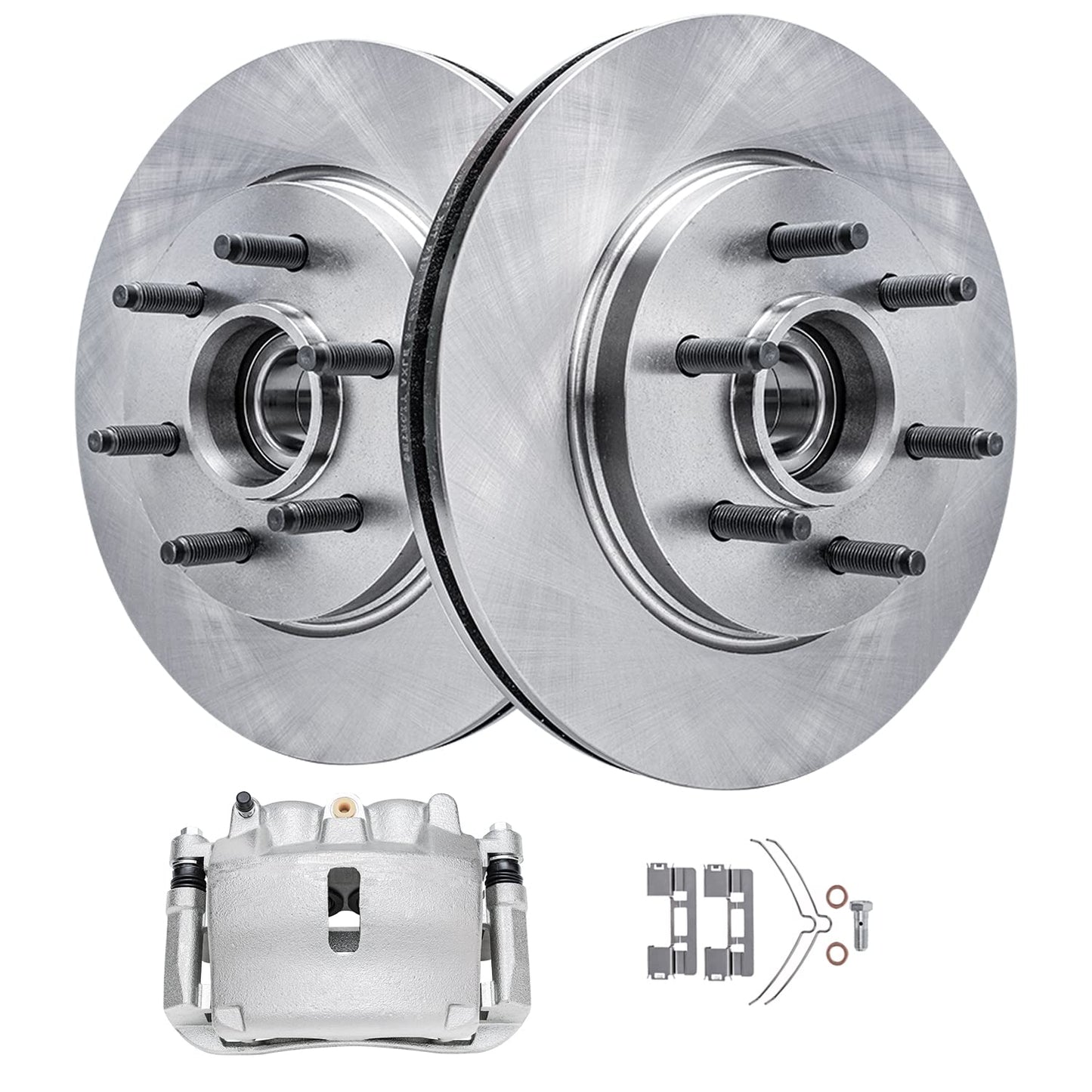 Detroit Axle - Front Brake Kit for Chevy GMC Silverado Sierra Suburban Savana Express Yukon XL 1500 Tahoe Avalanche Escalade ESV EXT XTS Brake Rotors Ceramic Brakes Pads : 12.99" inch Rotor