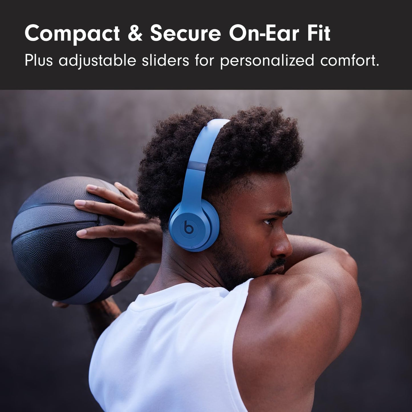Beats Solo 4 - Wireless On-Ear Bluetooth Headphones, Up to 50-Hour Battery Life, Ultra-Lightweight Comfort, Powerful and Balanced Sound, Apple & Android Compatible - Matte Black