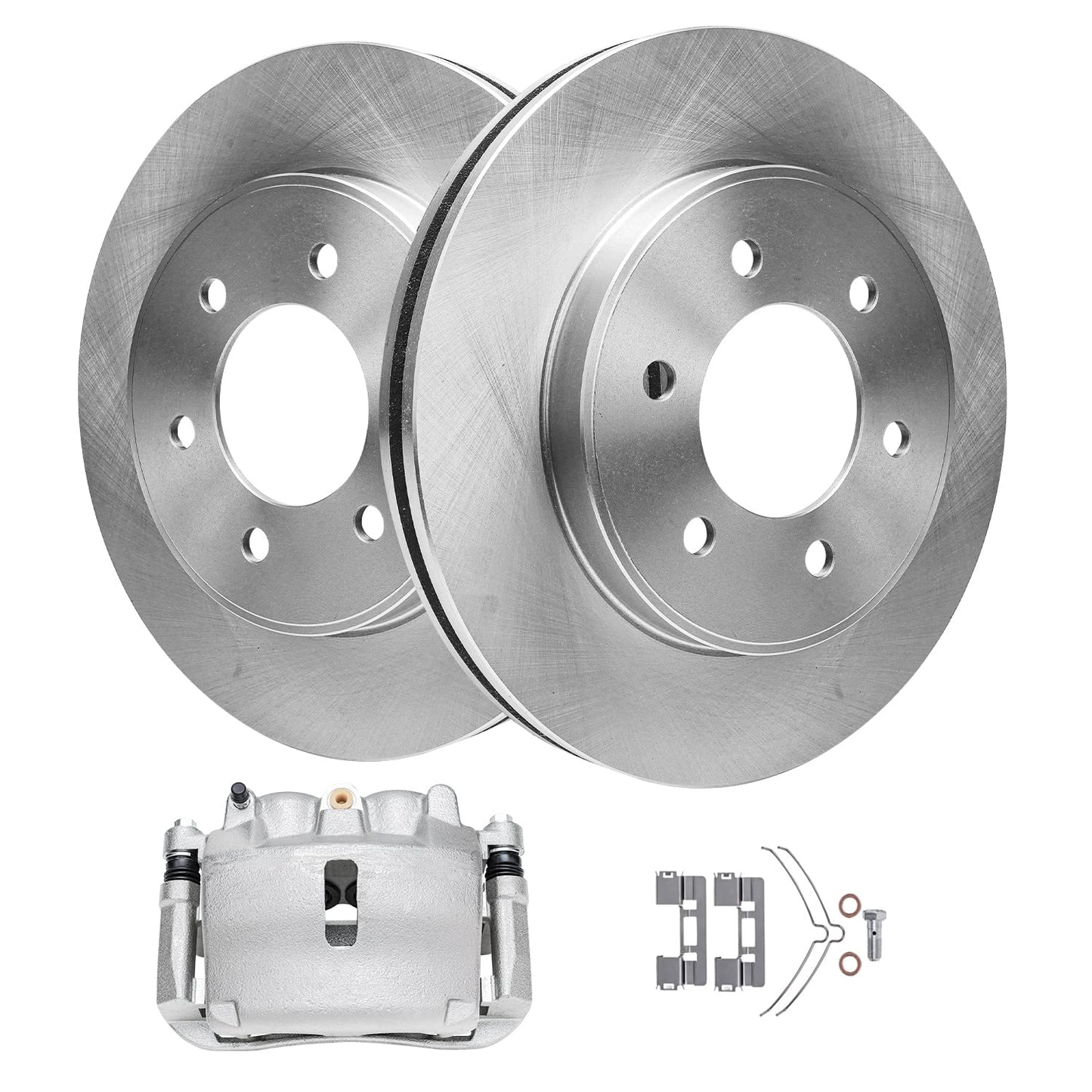 Detroit Axle - Front Brake Kit for 07-17 Toyota Lexus Camry ES350, 08-18 Avalon ES300h, 2008 2009 2010 2011 2012 2013 2014 2015 2016 2017 2018 Replacement Brakes Rotors Ceramic Brake Pads
