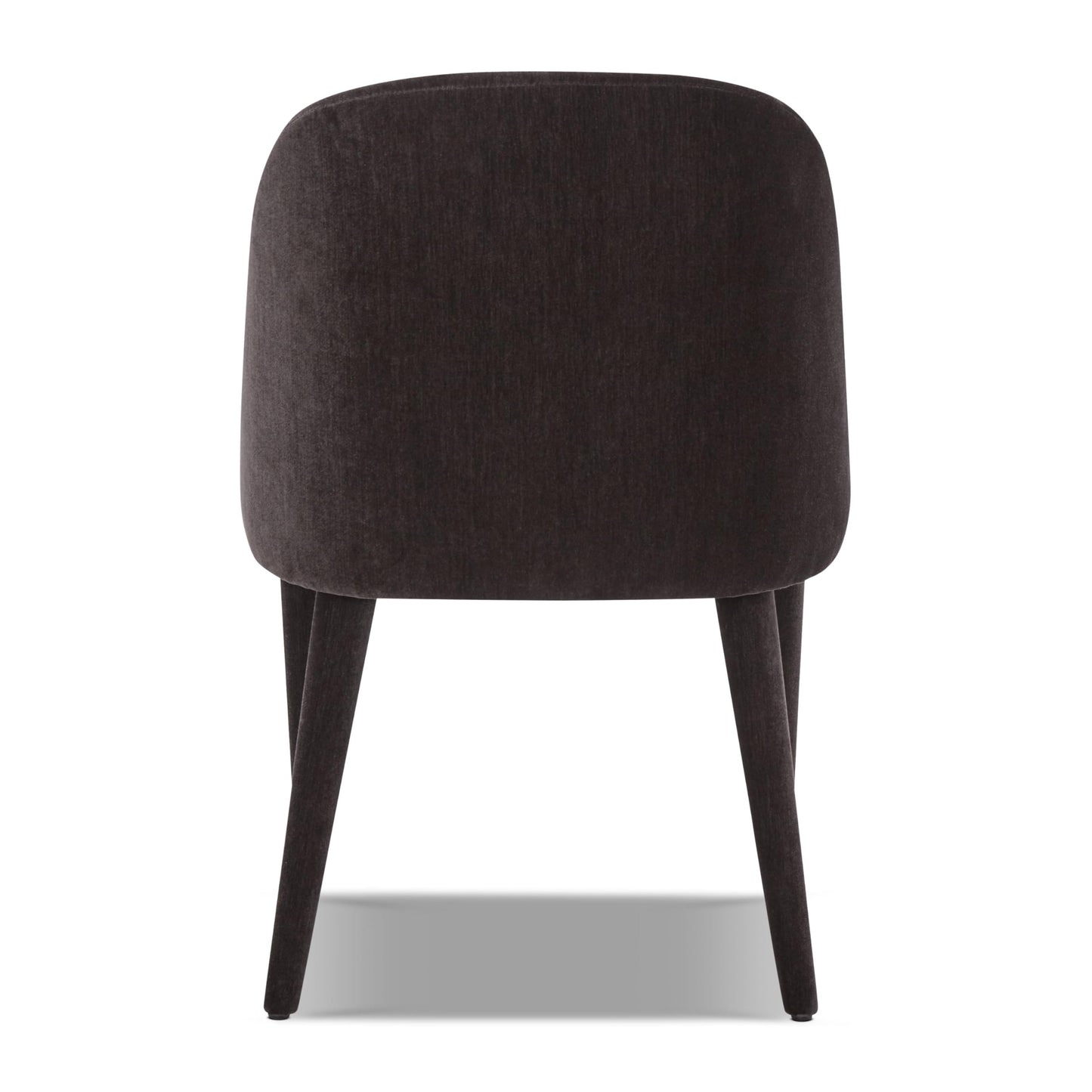 Poly & BARK Bolus Dining Chair – Ganache Brown Upholstered Accent Chair with Wood Legs – Refined Silhouette for Dining Room, Kitchen or Breakfast Nook – Arrives Fully Assembled