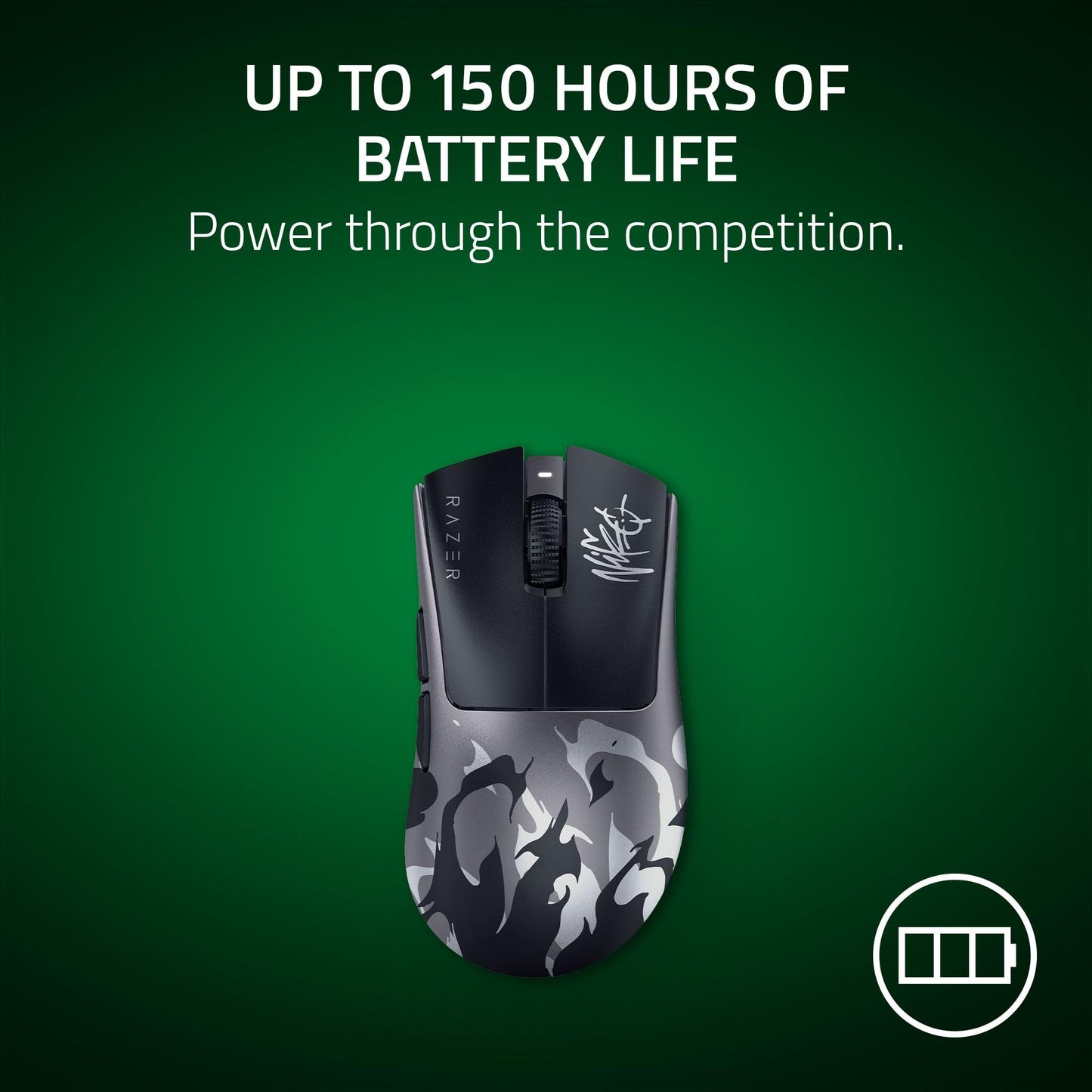 Razer DeathAdder V4 Pro Wireless Gaming Mouse: 56g Lightweight - HyperSpeed Wireless Gen-2 - Optical Scroll Wheel - Optical Switches Gen-4 - Focus Pro 45K Sensor Gen-2 - Up to 150 Hr Battery - Black