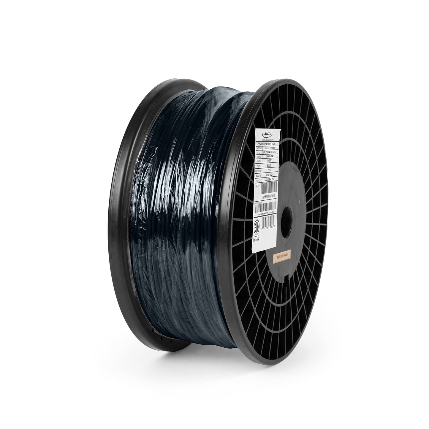 Elite Cat6 Stranded 28AWG (cm Rated) - Ultra Slim Ethernet, 1000ft, Unshielded Twisted Pair (UTP), Pure Stranded Copper, UL Listed, Ultra Flexible, Reel, Blue | Create Custom Patch Cables